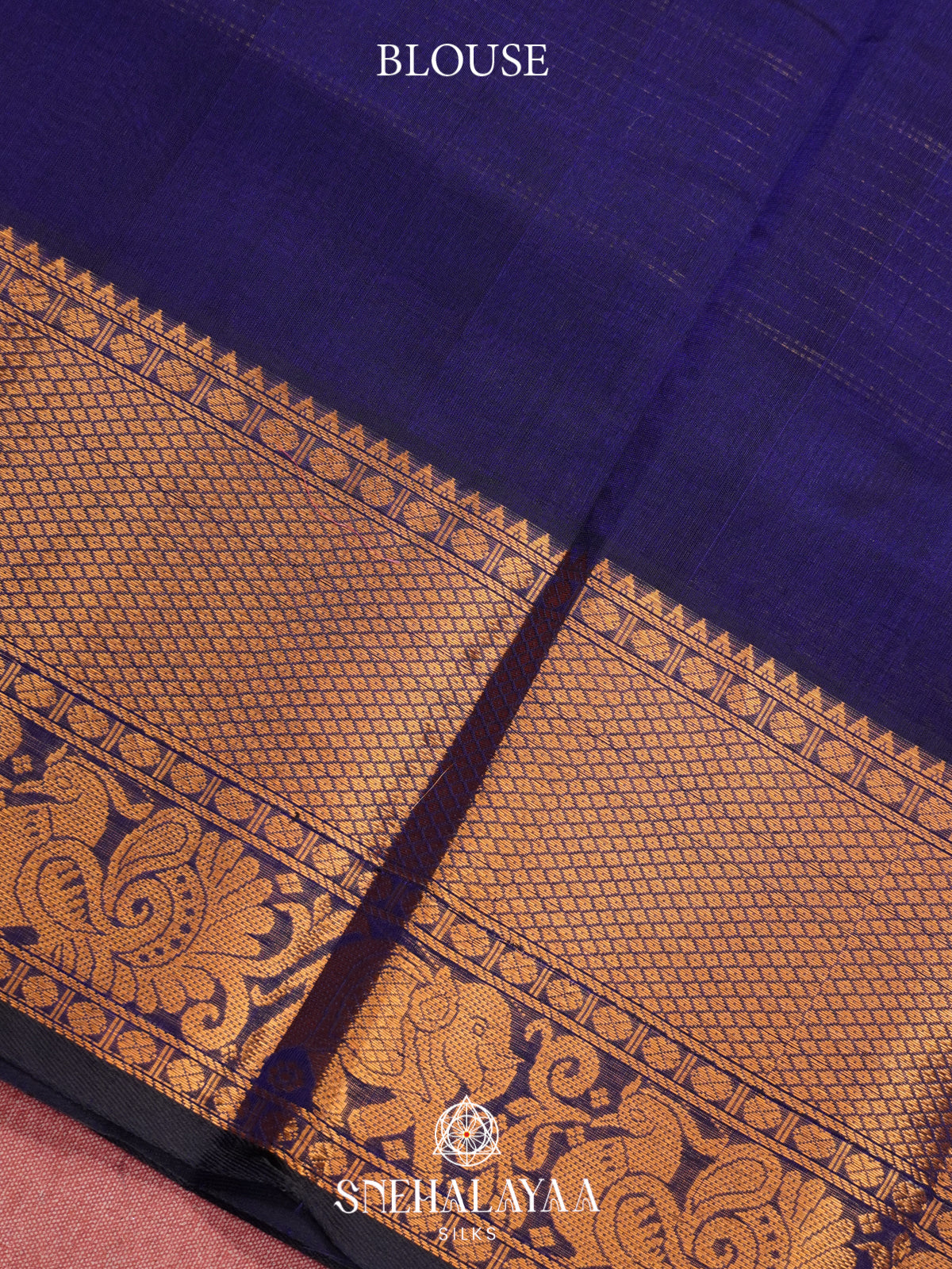 Royal Blue Mangalagiri Silk Cotton Saree