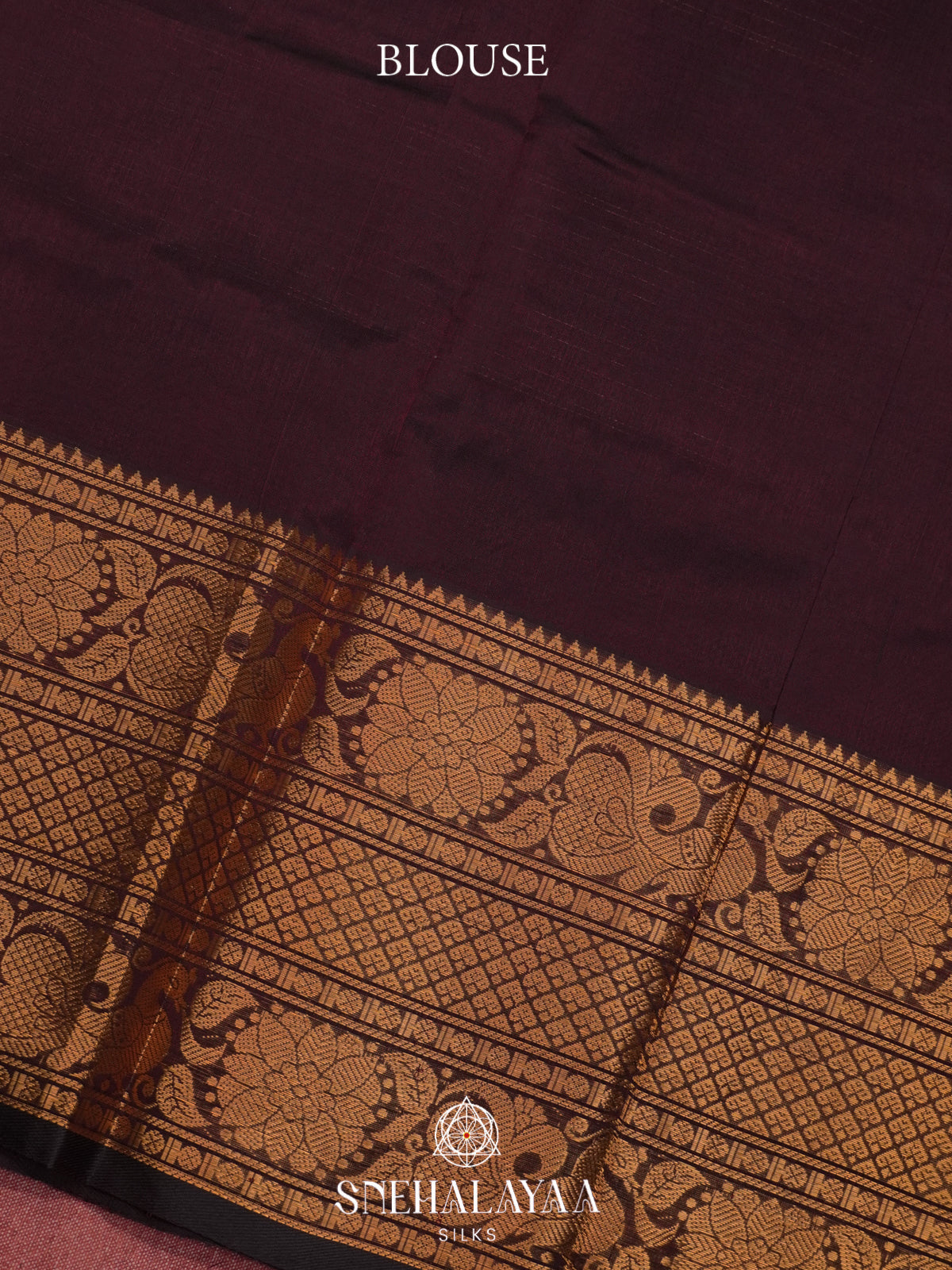 Coffee Brown Mangalagiri Silk Cotton Saree