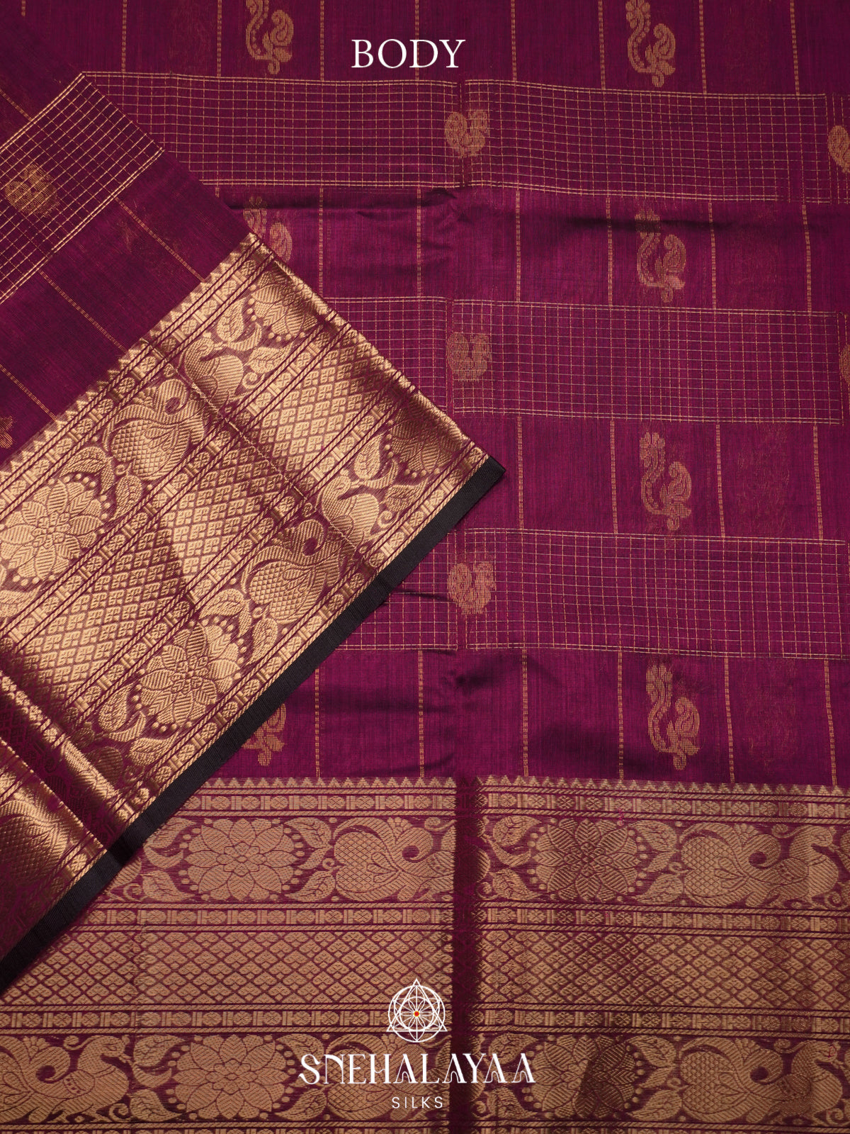 Purple Mangalagiri Silk Cotton Saree