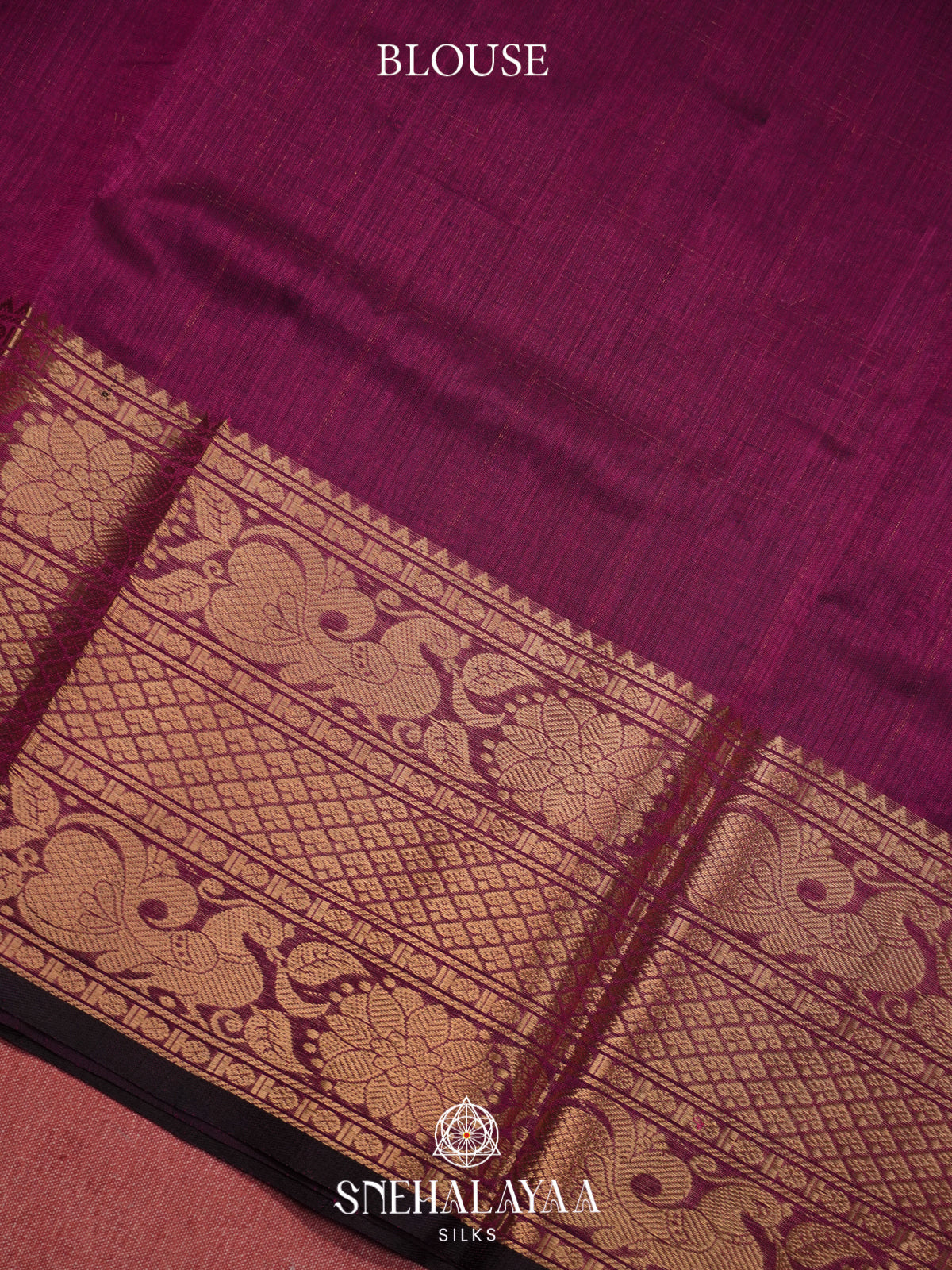 Purple Mangalagiri Silk Cotton Saree