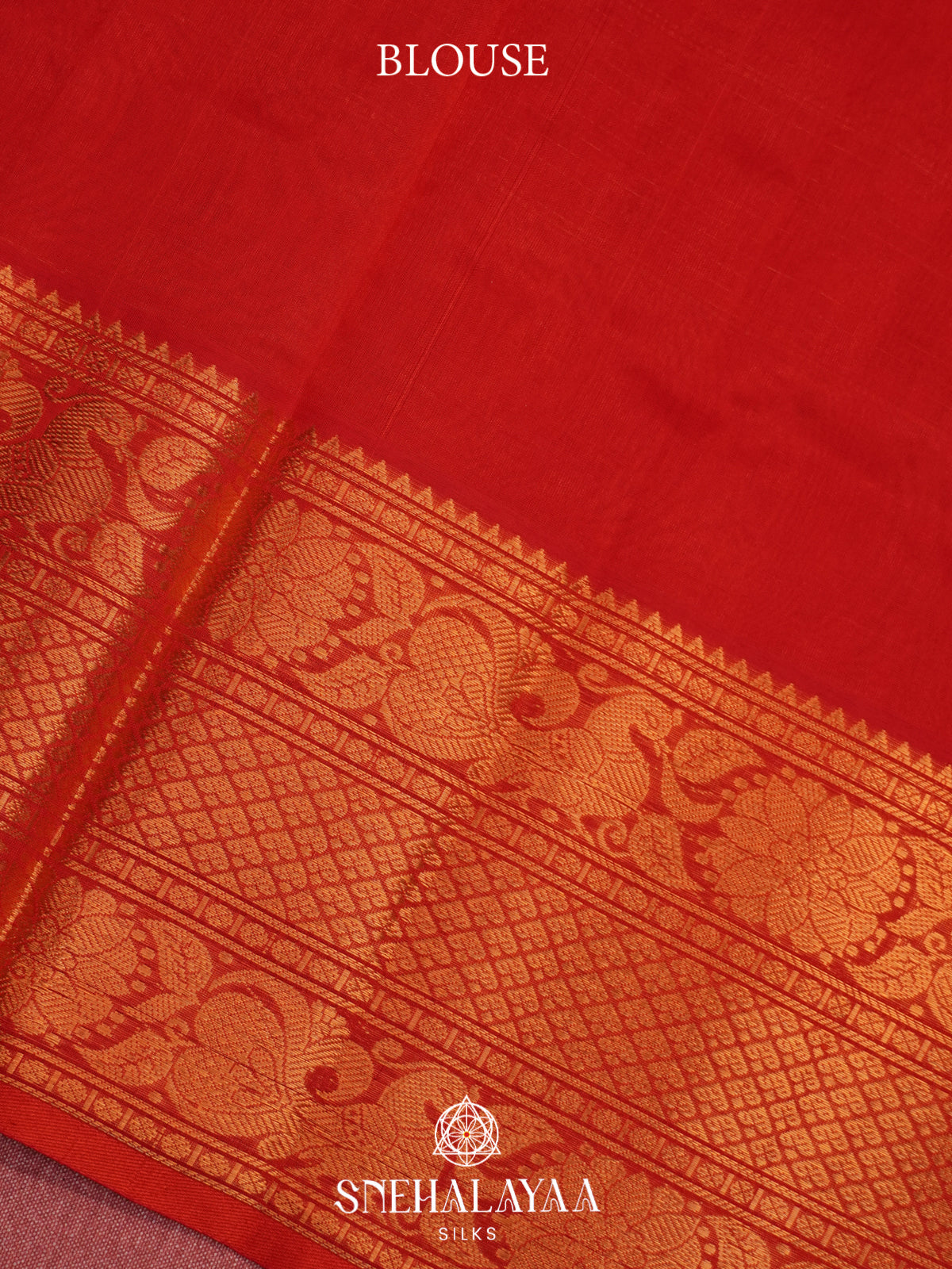 Rust Orange Mangalagiri Silk Cotton Saree