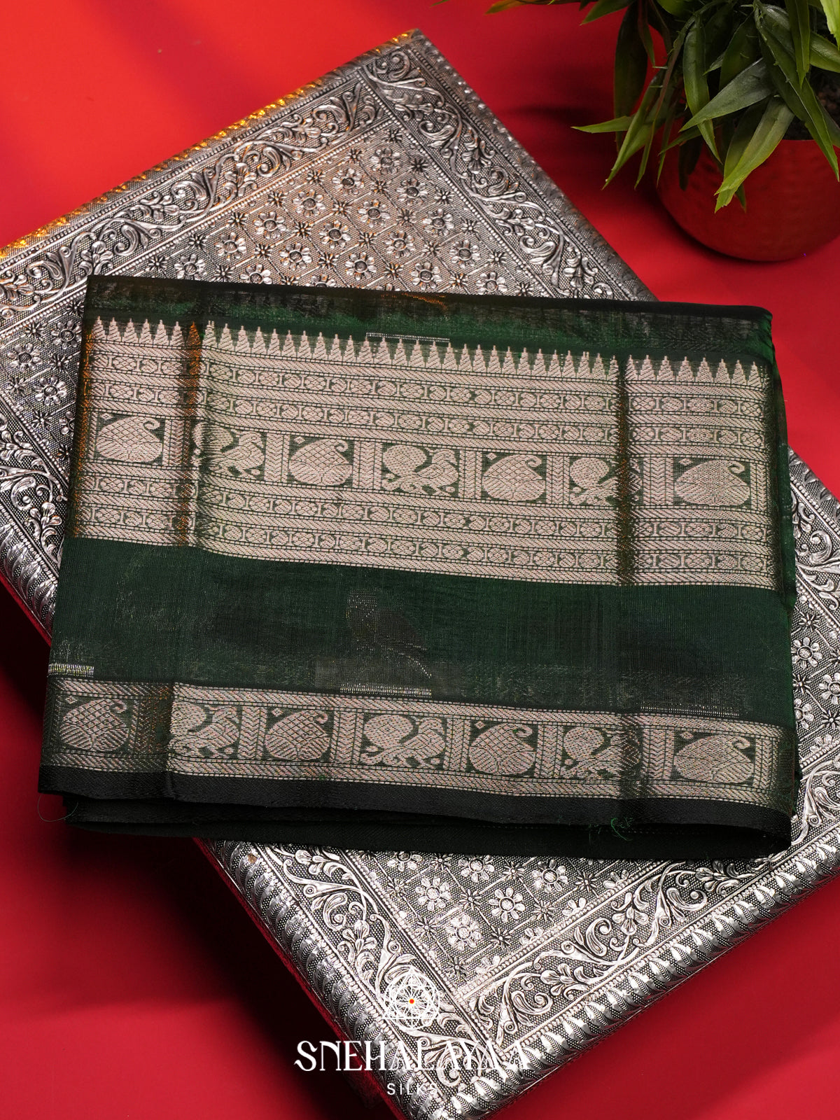 Green Mangalagiri Silk Cotton Saree