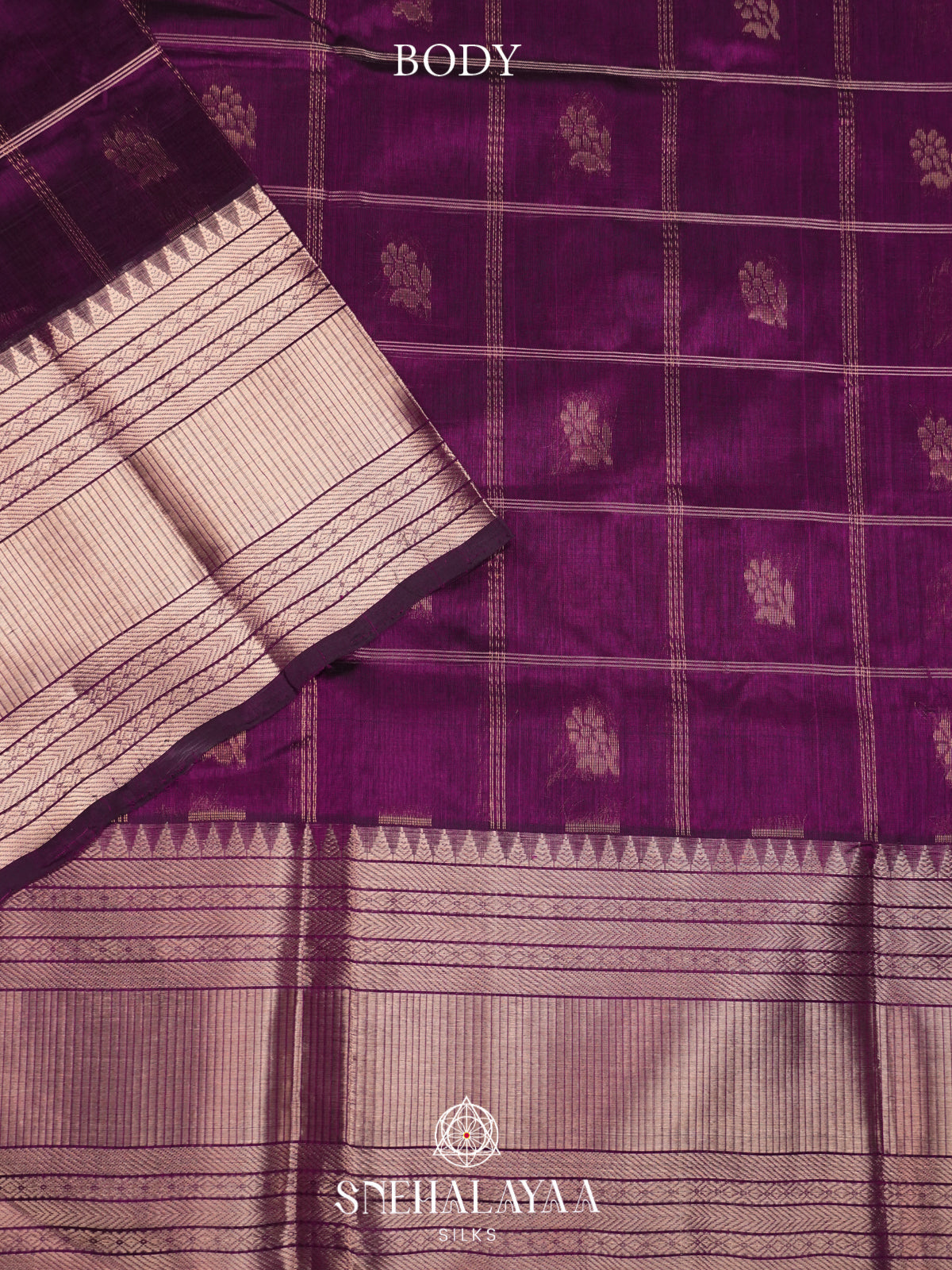 Imperial Purple Mangalagiri Silk Cotton Saree