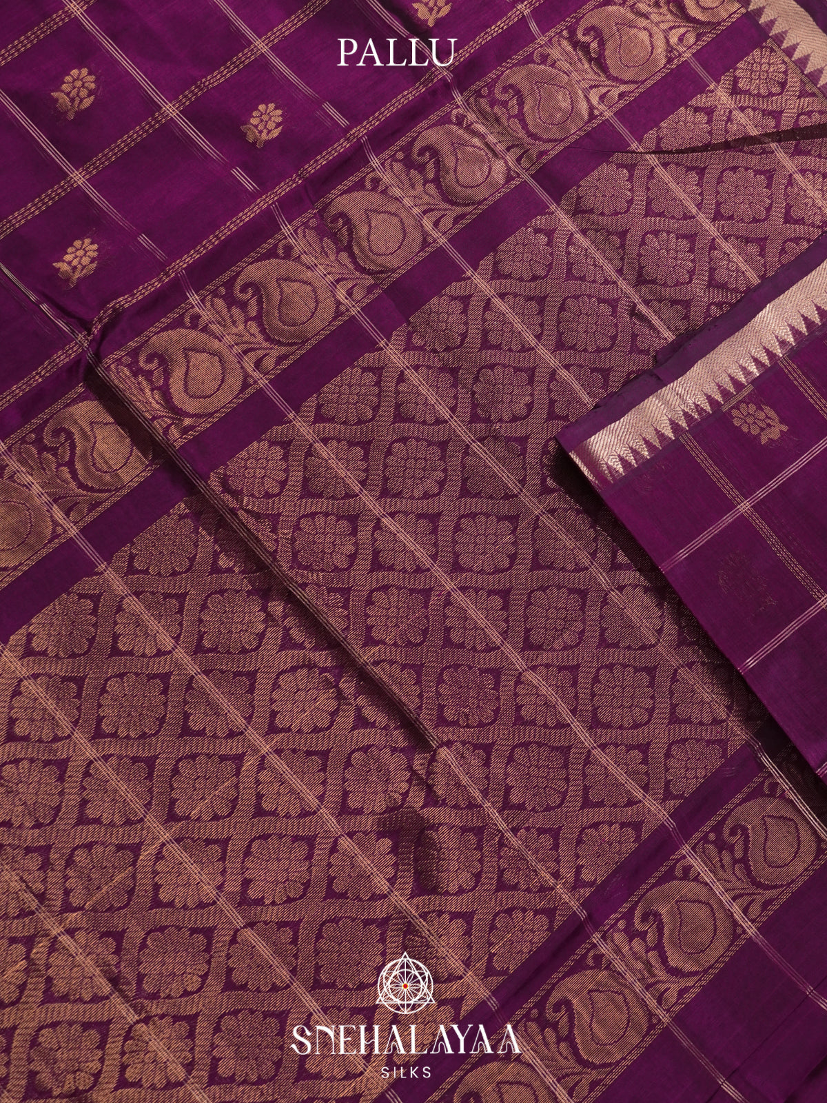 Imperial Purple Mangalagiri Silk Cotton Saree