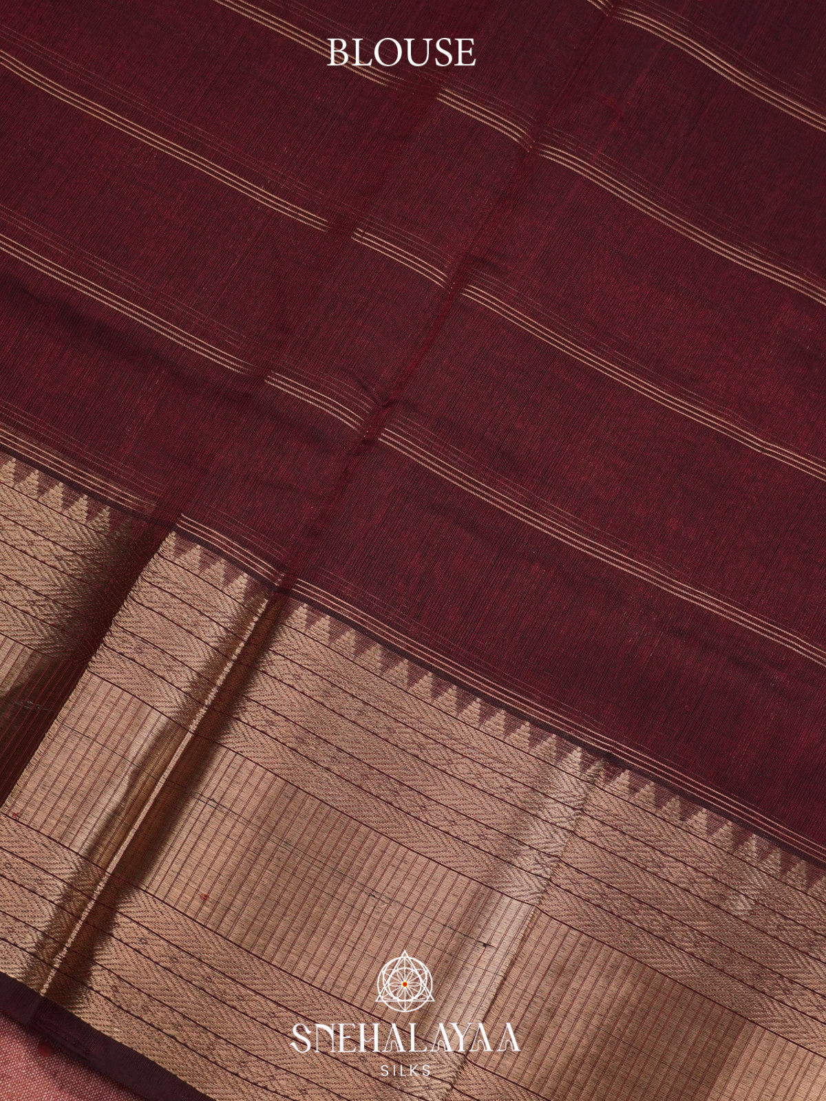 Maroon Mangalagiri Silk Cotton Saree