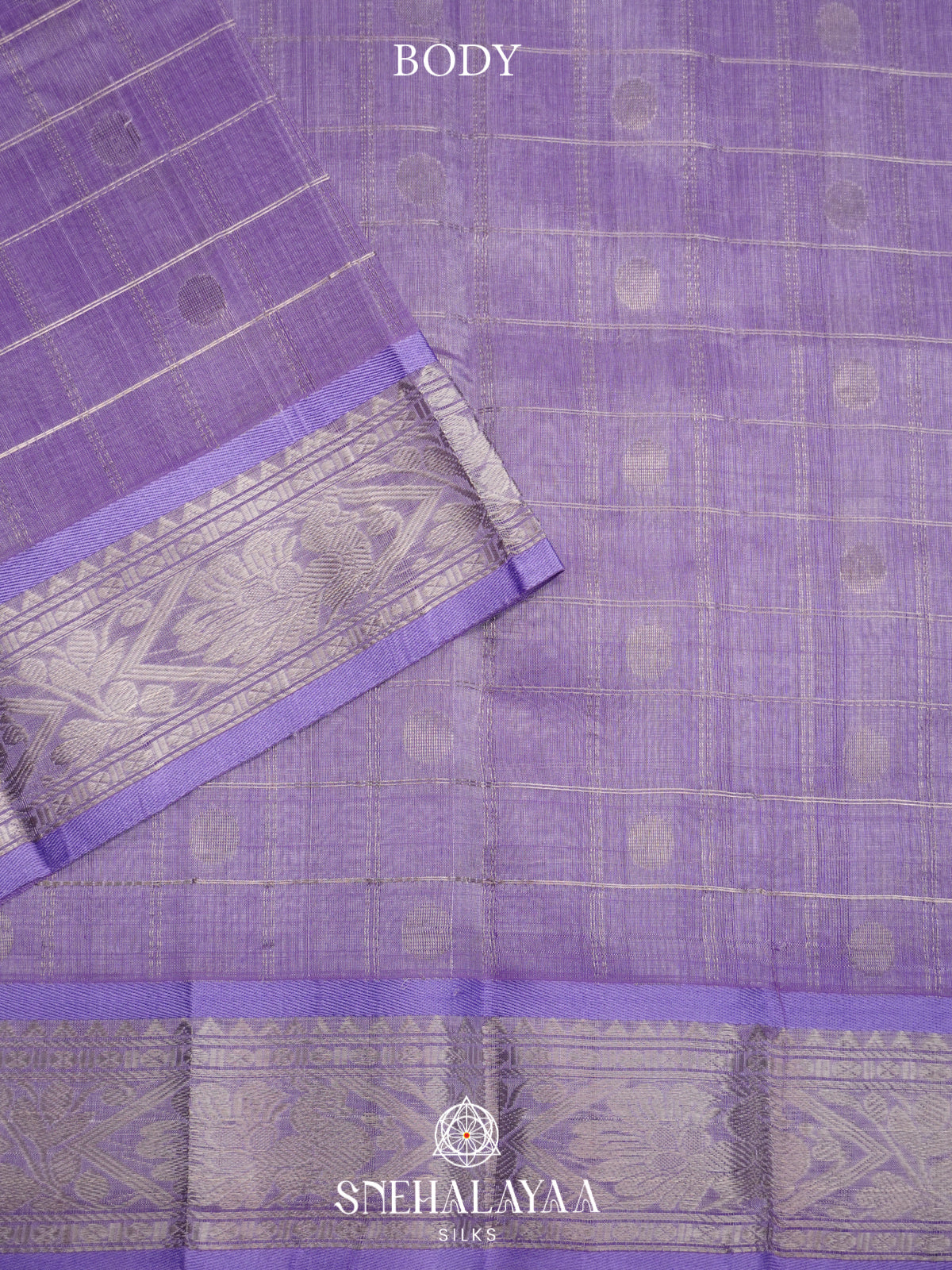 Lavender Mangalagiri Silk Cotton Saree