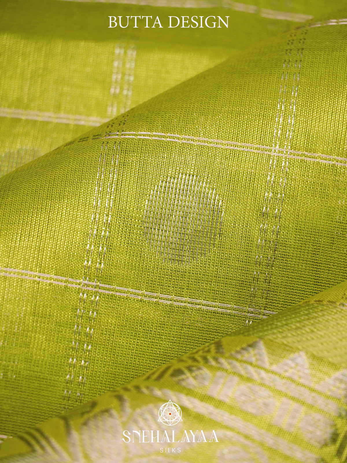 Lime Green Mangalagiri Silk Cotton Saree