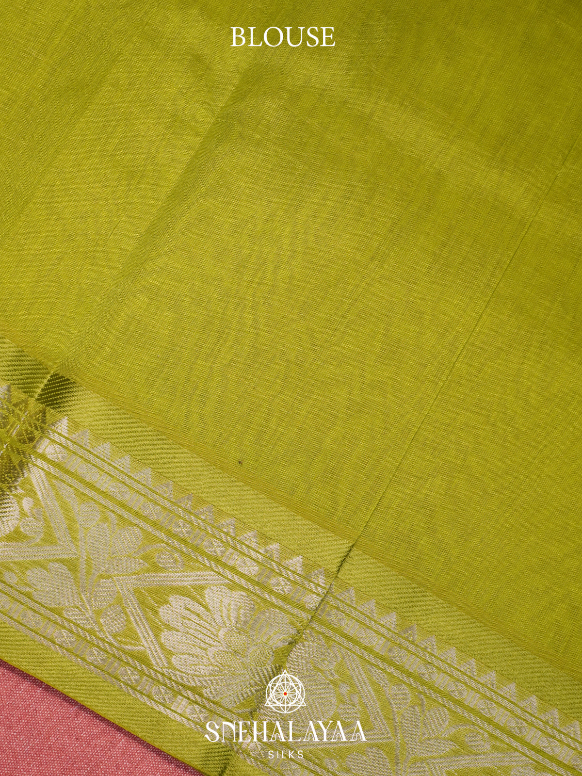 Lime Green Mangalagiri Silk Cotton Saree
