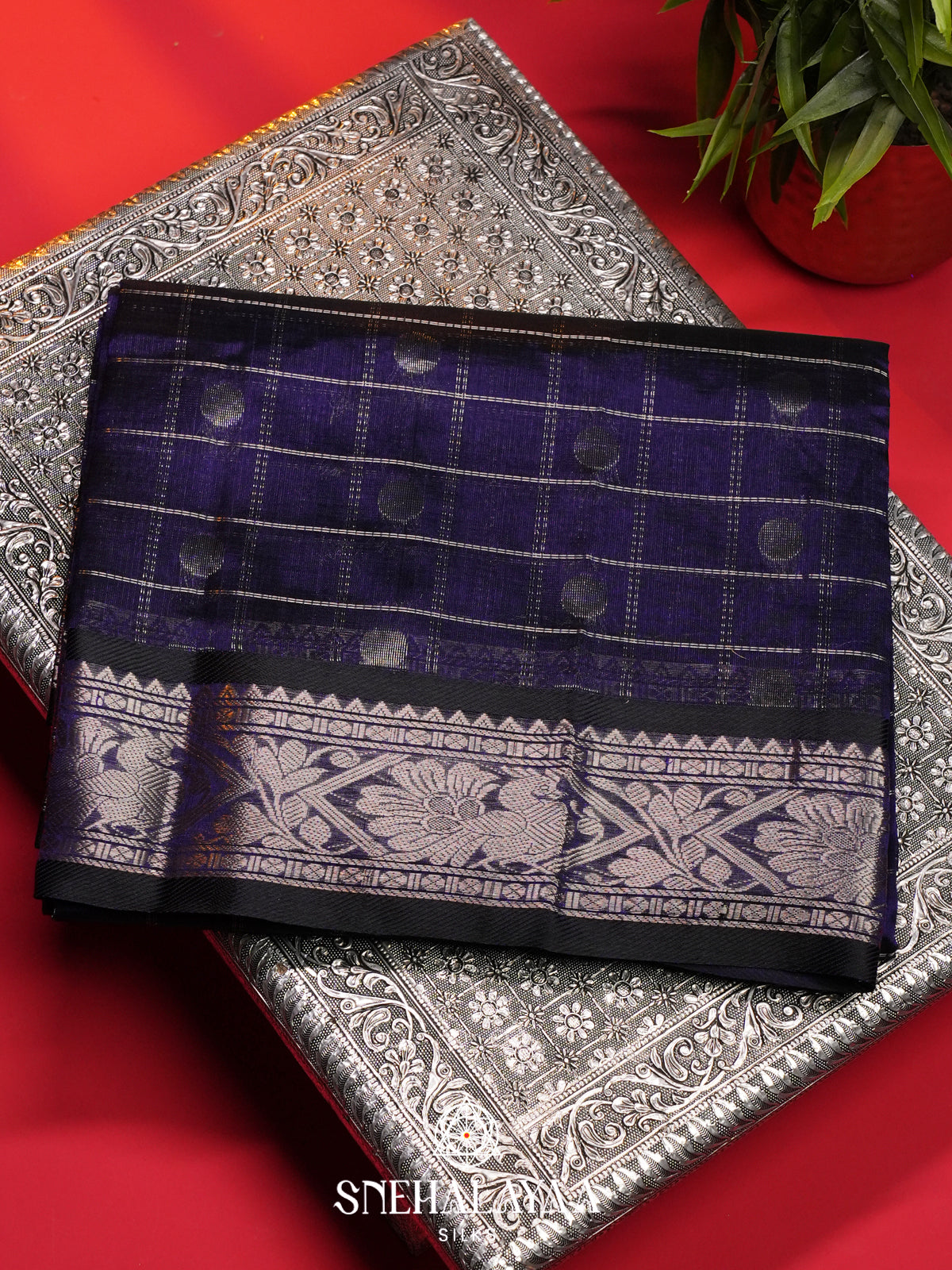 Blue Mangalagiri Silk Cotton Saree