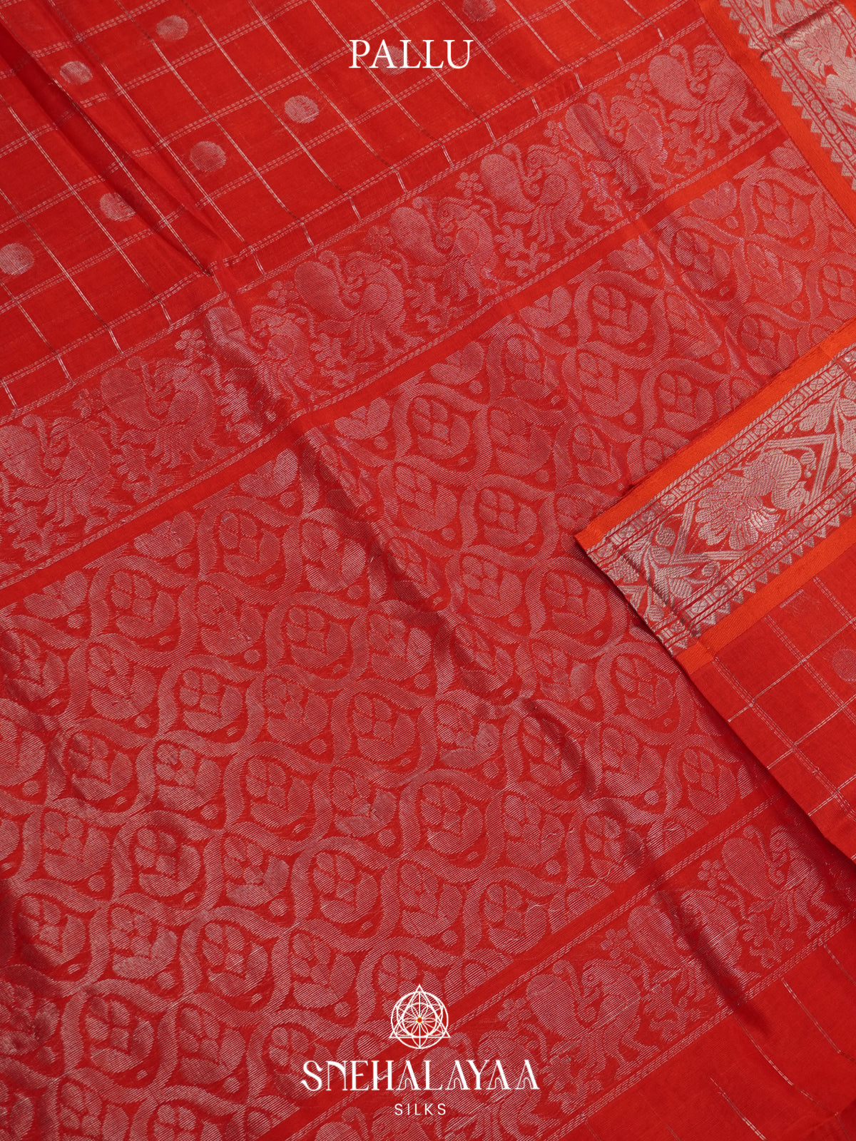 Red Mangalagiri Silk Cotton Saree
