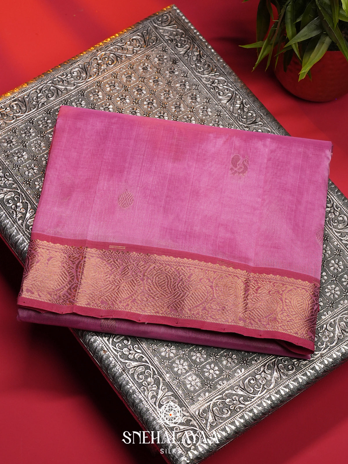 Pink Mangalagiri Silk Cotton Saree