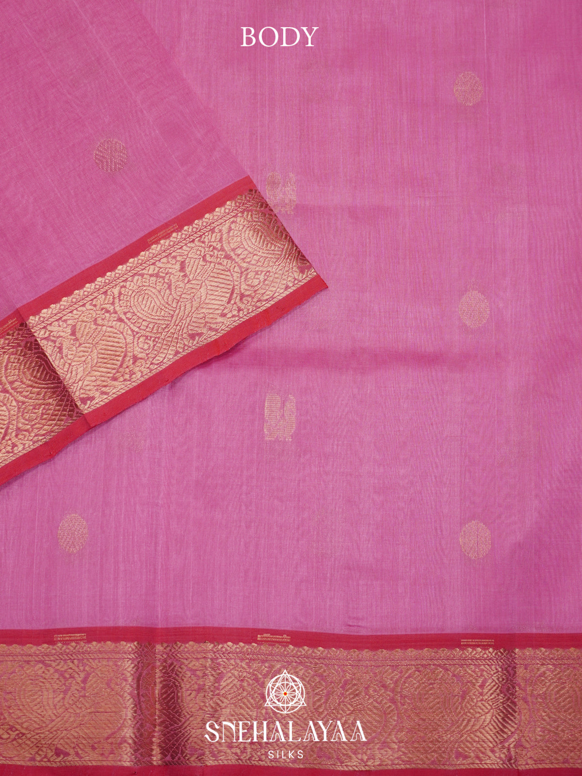 Pink Mangalagiri Silk Cotton Saree