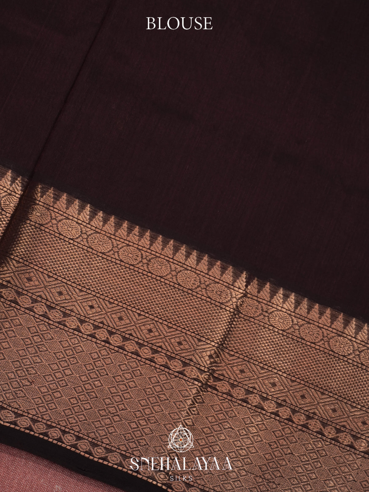 Coffee Brown Mangalagiri Silk Cotton Saree
