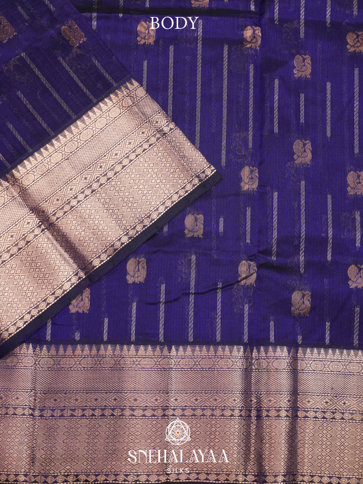 Blue Mangalagiri Silk Cotton Saree