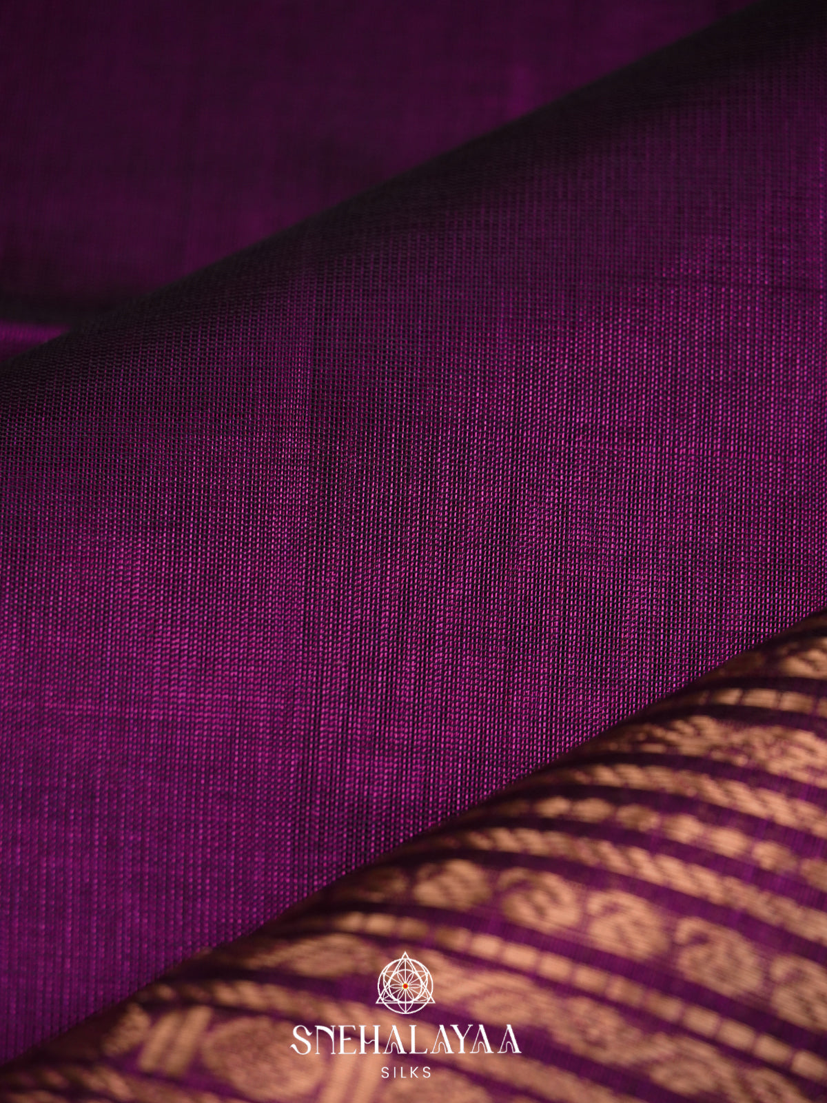 Purple Mangalagiri Silk Cotton Saree