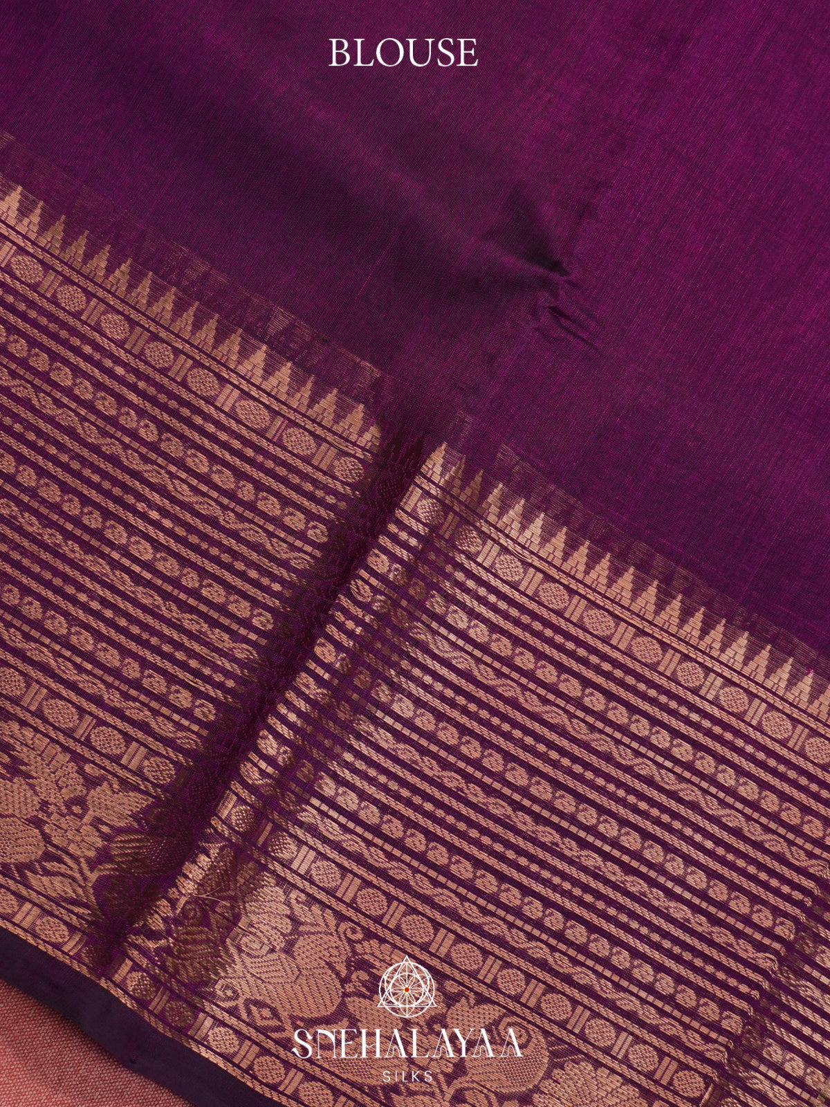 Purple Mangalagiri Silk Cotton Saree
