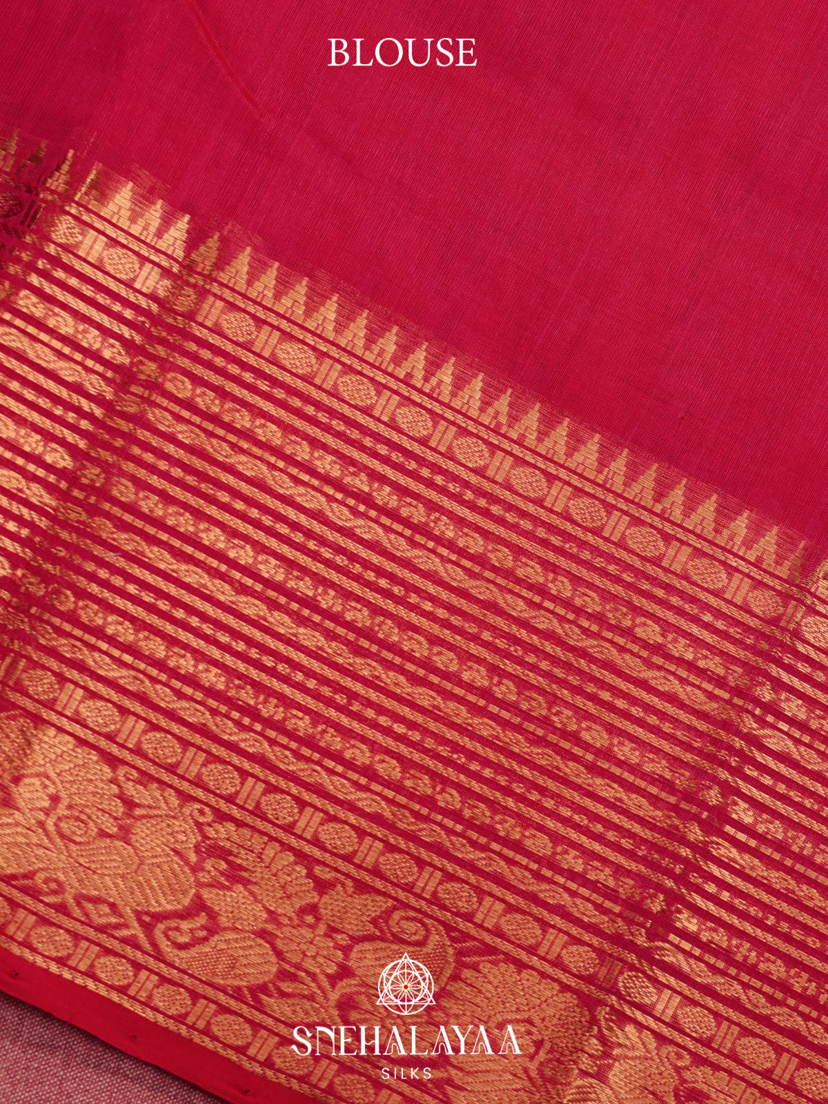 Rani Pink Mangalagiri Silk Cotton Saree