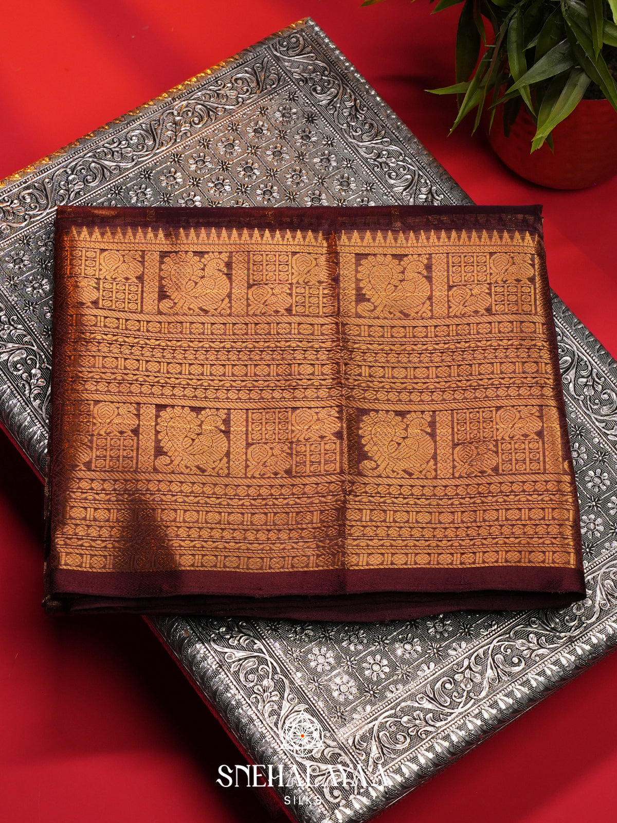 Mauve Mangalagiri Silk Cotton Saree