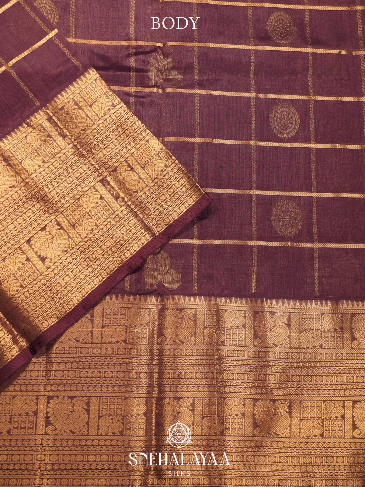 Mauve Mangalagiri Silk Cotton Saree