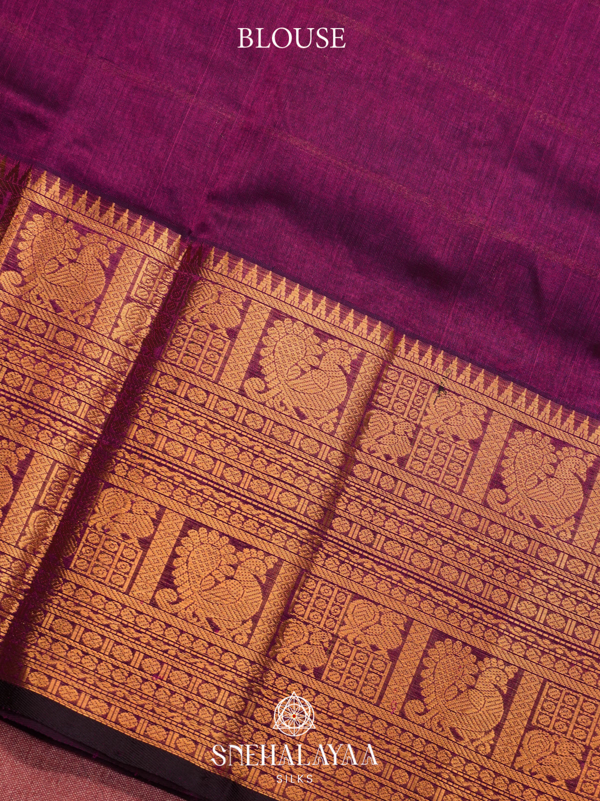Purple Mangalagiri Silk Cotton Saree