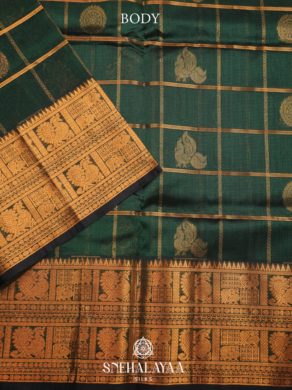 Green Mangalagiri Silk Cotton Saree