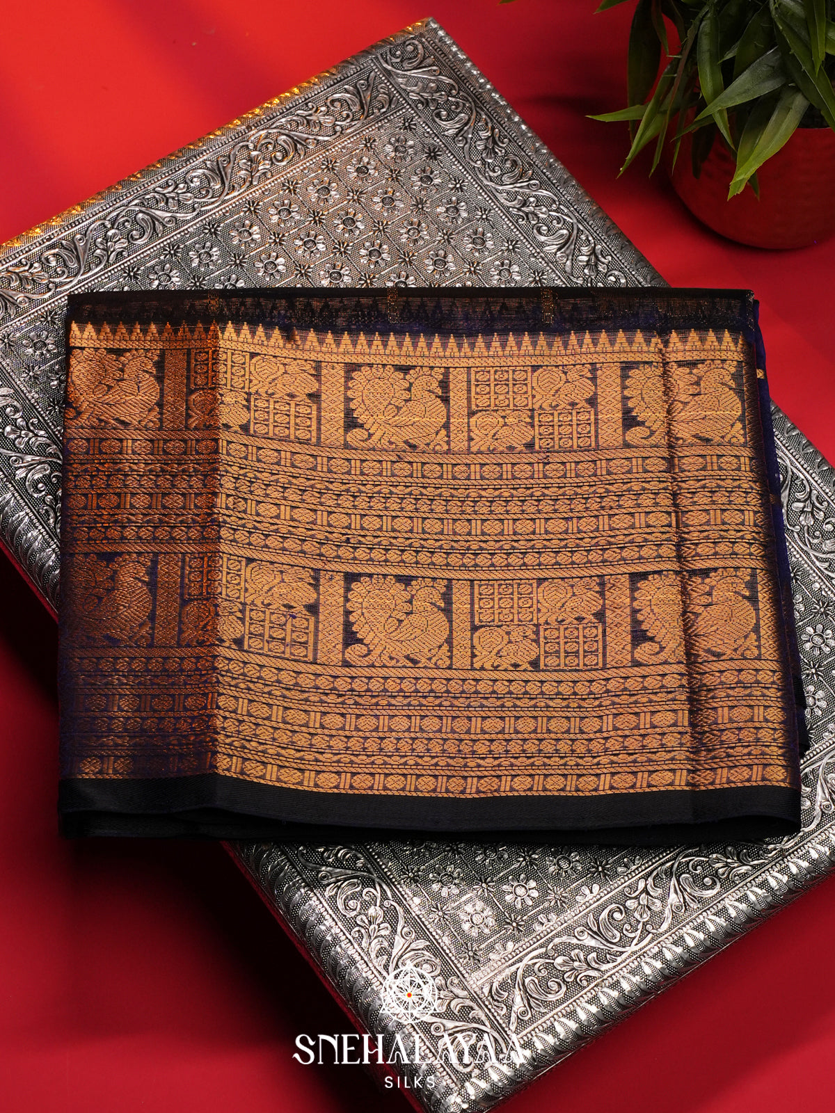 Blue Mangalagiri Silk Cotton Saree