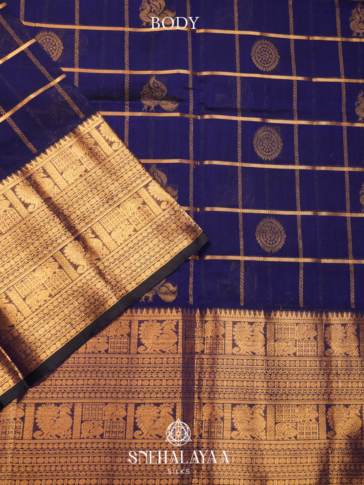 Blue Mangalagiri Silk Cotton Saree