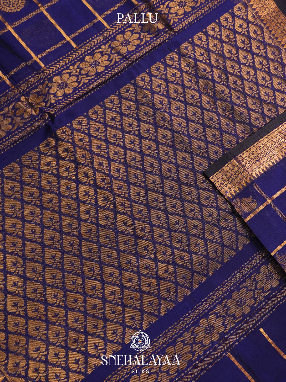 Blue Mangalagiri Silk Cotton Saree