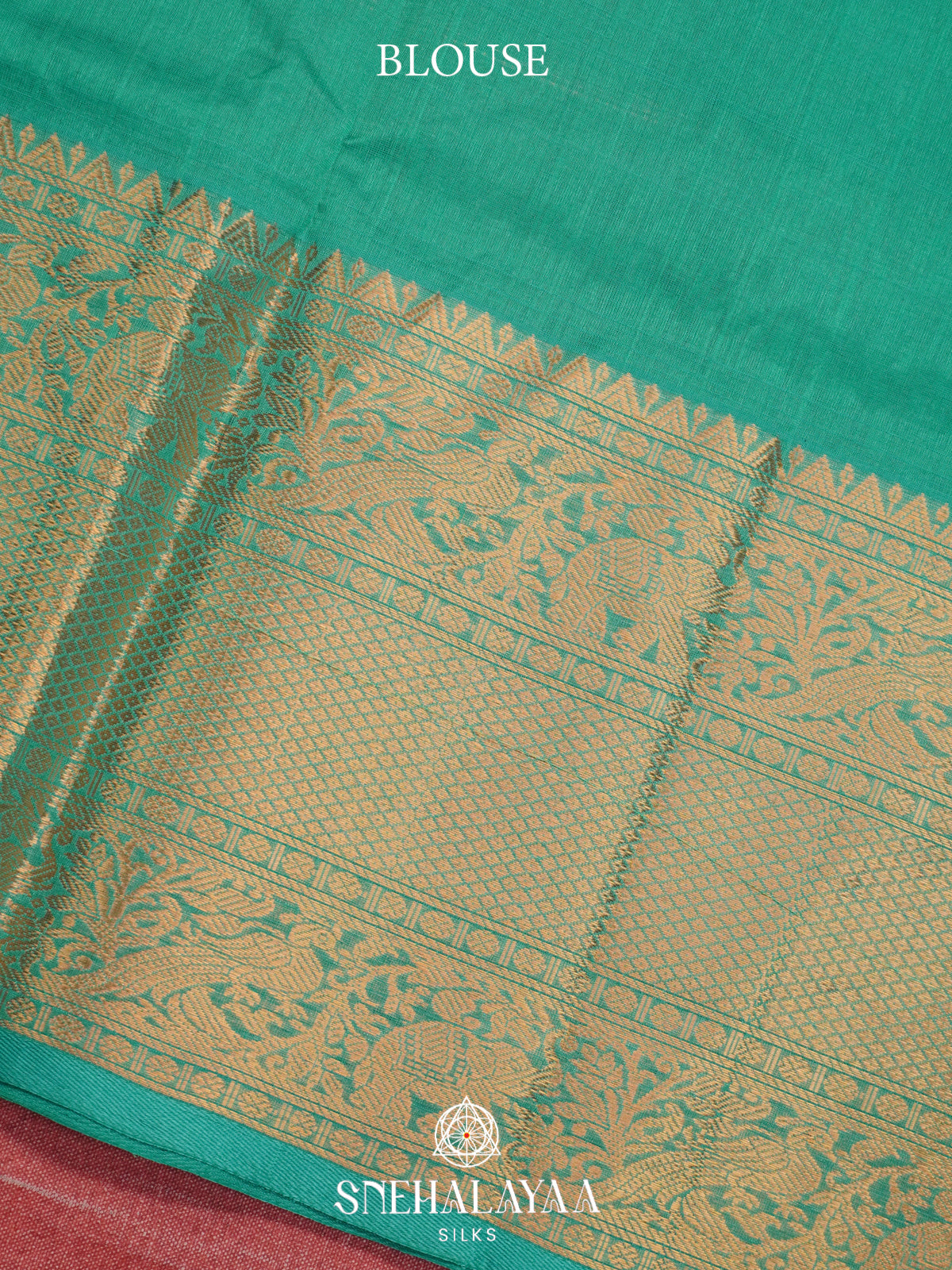 Teal Green Mangalagiri Silk Cotton Saree