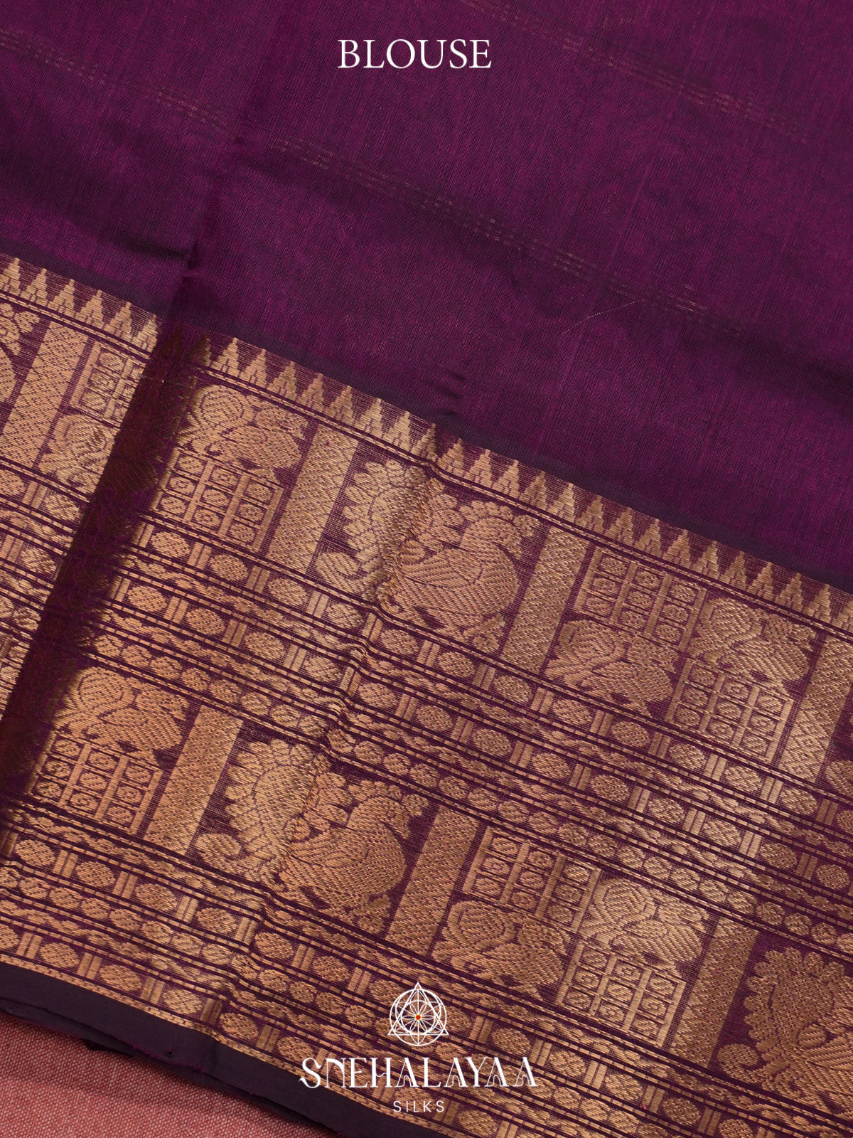 Purple Mangalagiri Silk Cotton Saree