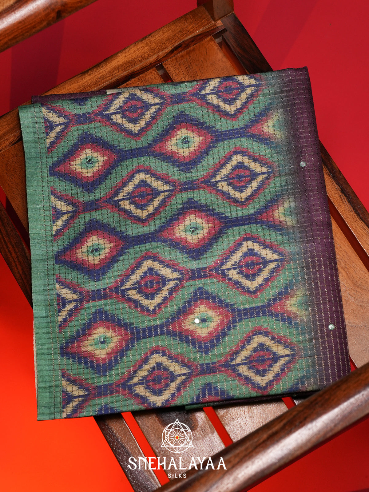 Wine Tussar Saree