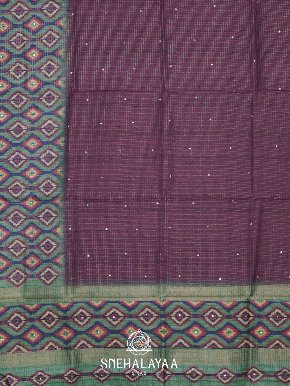 Wine Tussar Saree