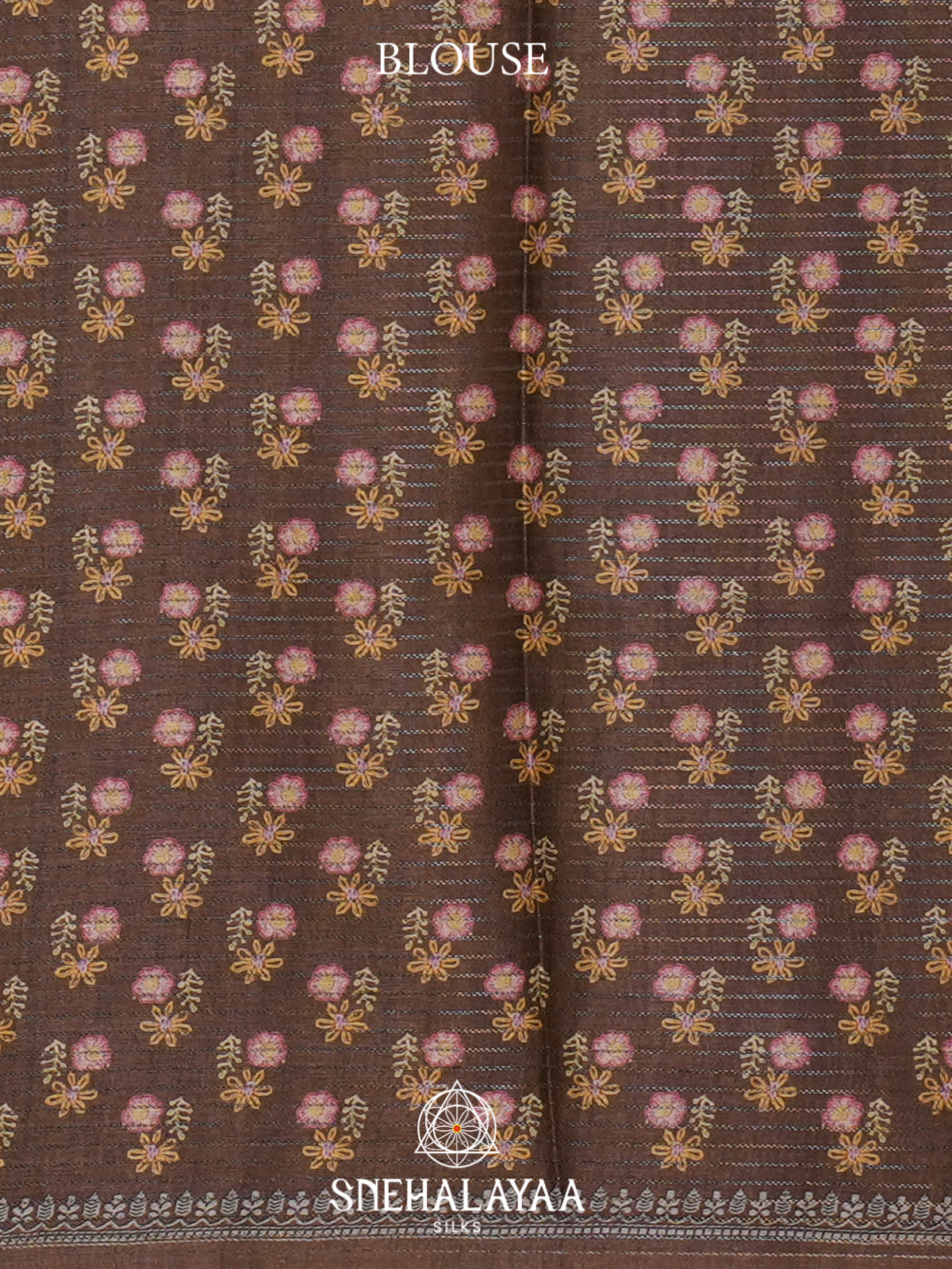 Beige With Brown Tussar Saree