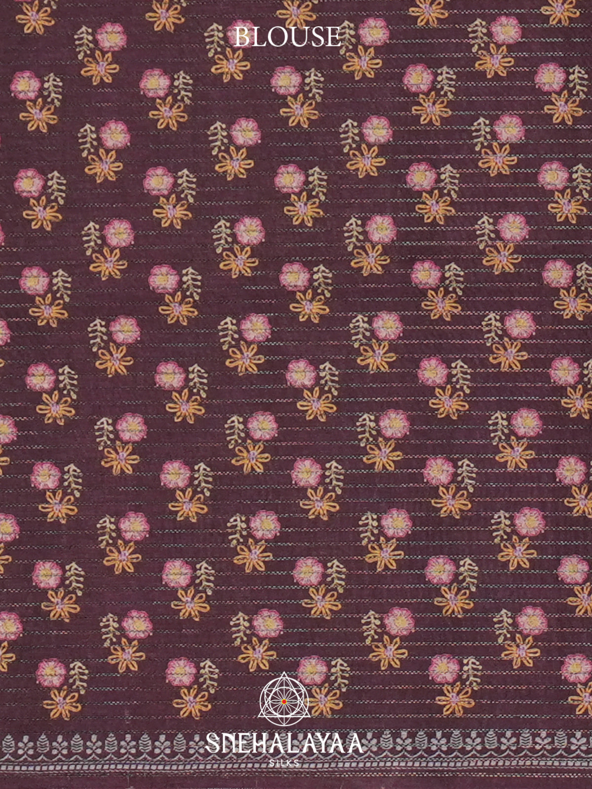 Beige With Wine Tussar Saree