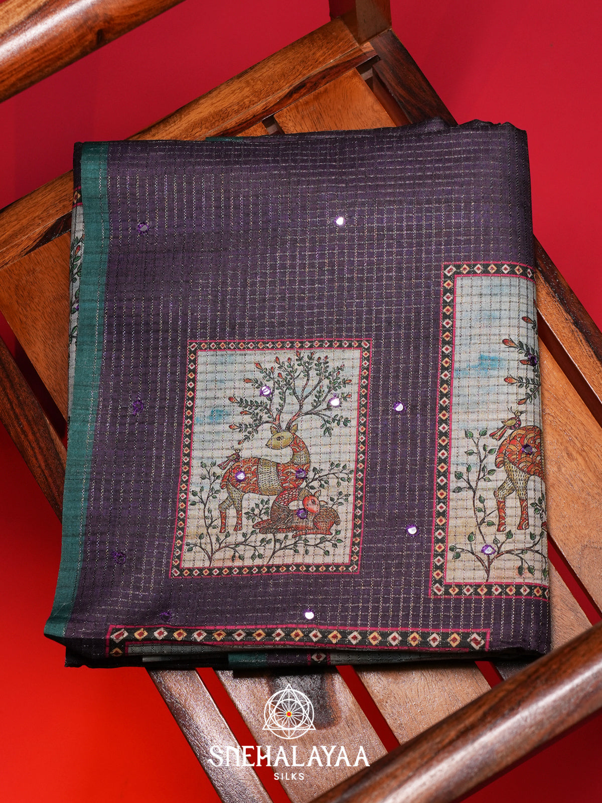 Pale Purple Tussar Saree
