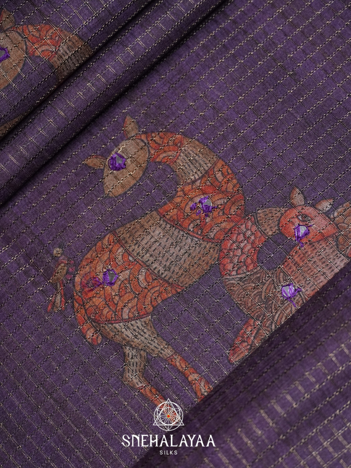 Pale Purple Tussar Saree