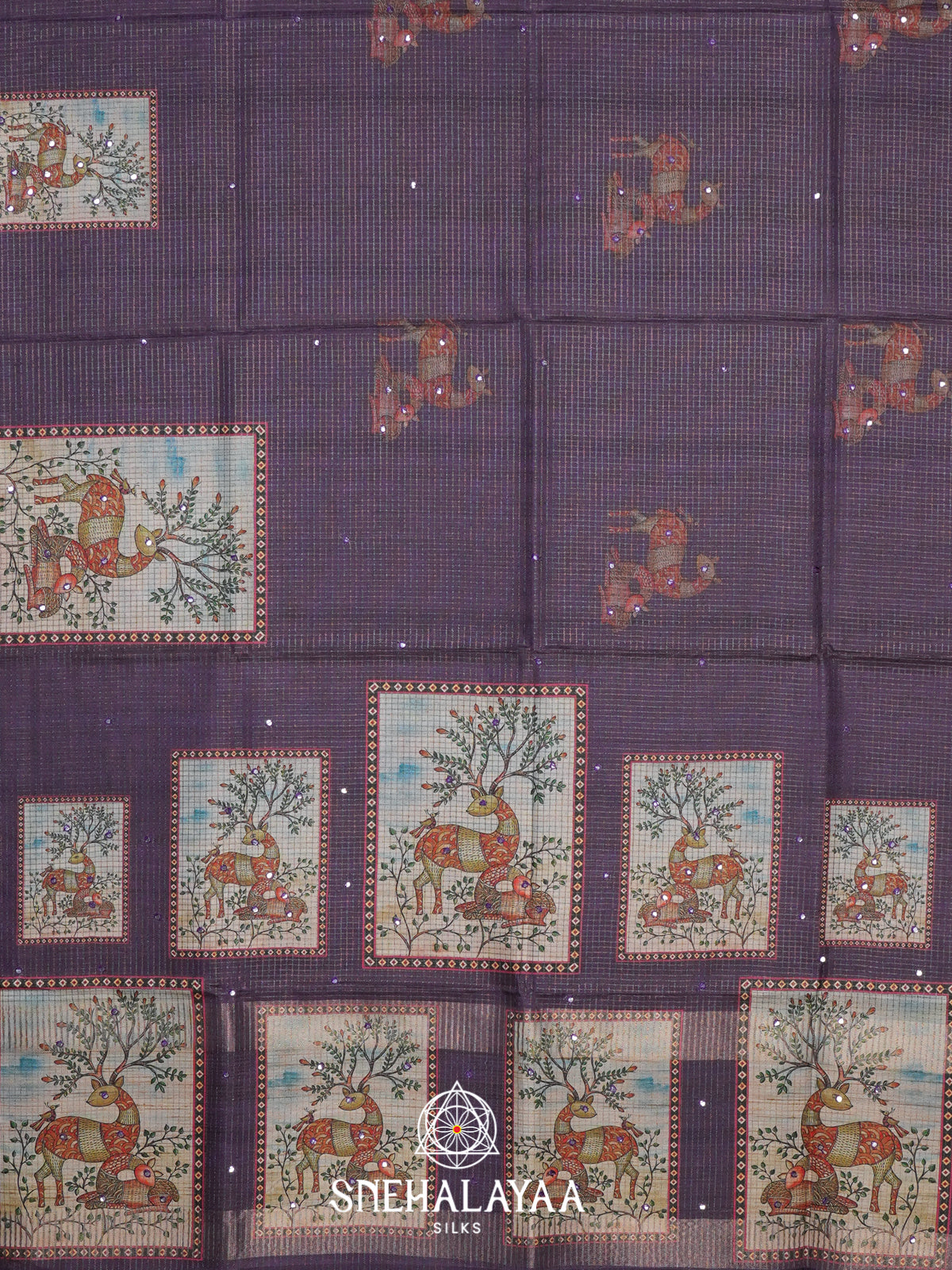Pale Purple Tussar Saree