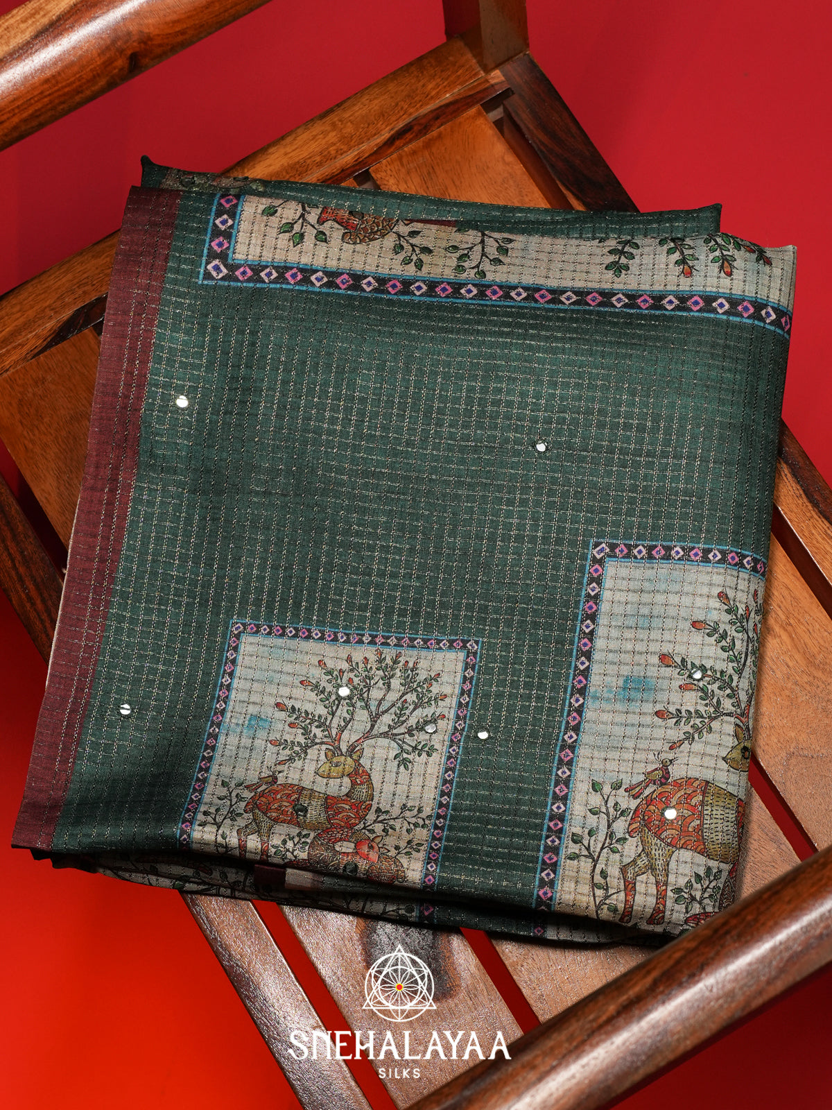 Green Tussar Saree