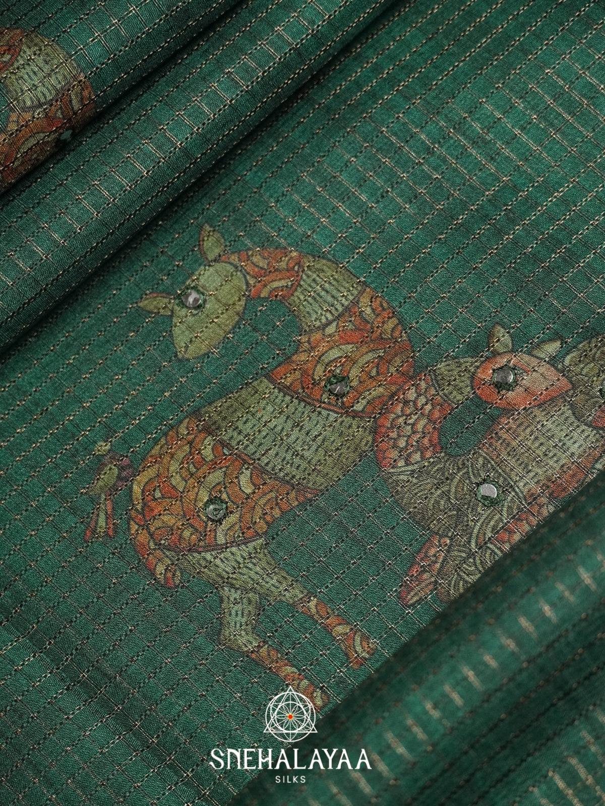 Green Tussar Saree