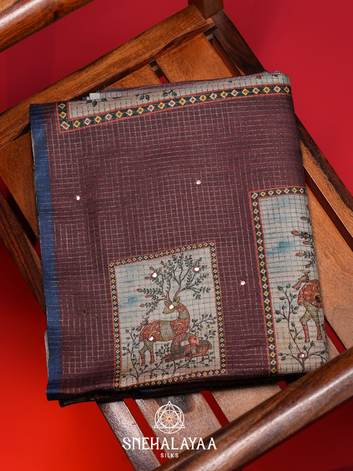 Brown Tussar Saree