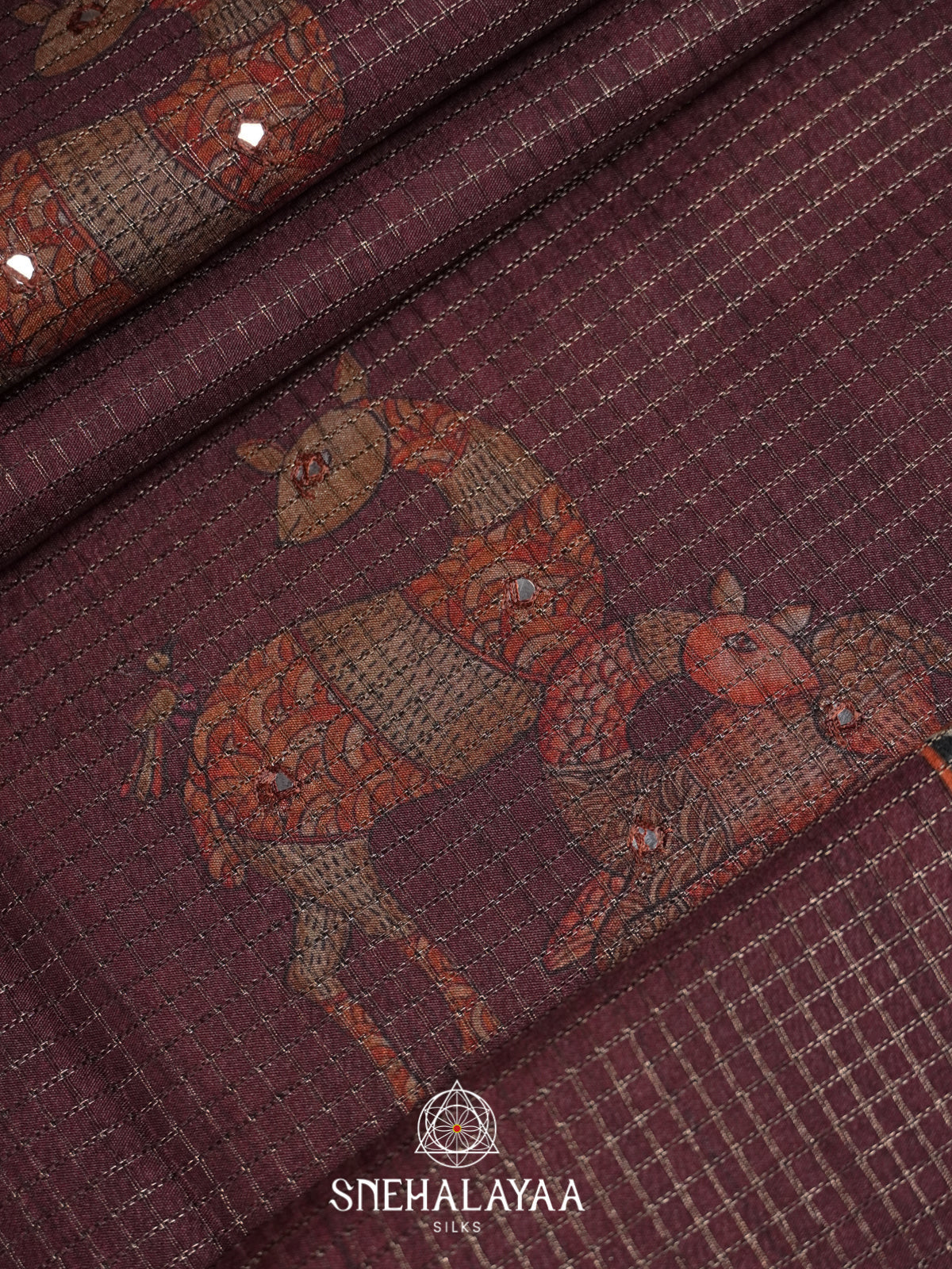 Brown Tussar Saree