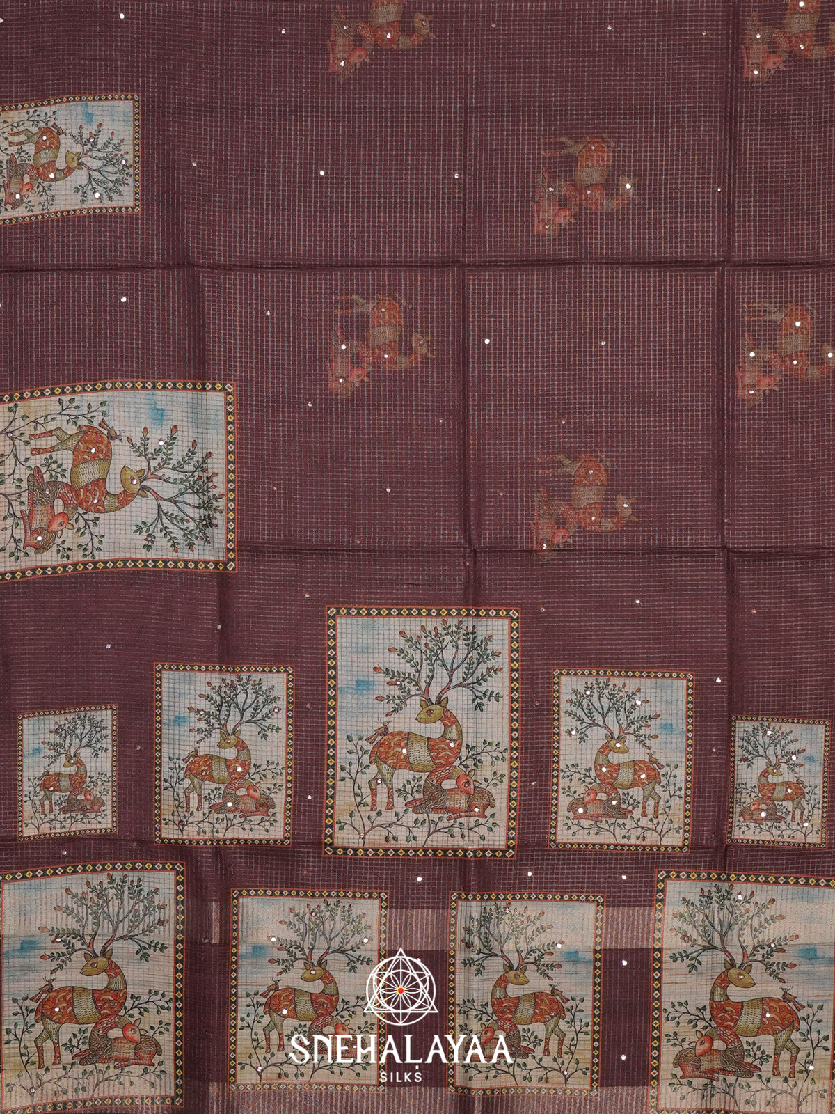 Brown Tussar Saree