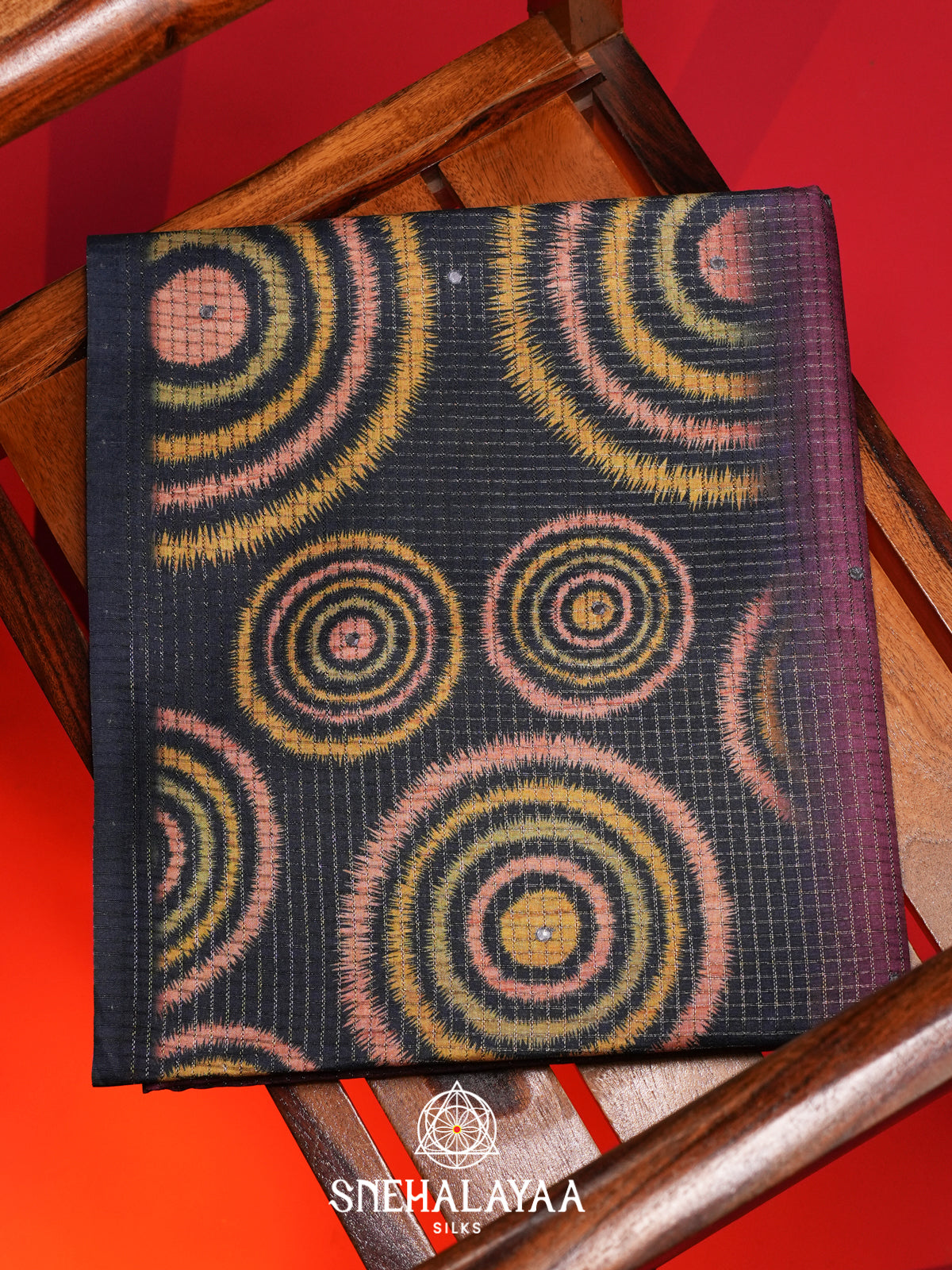 Wine Tussar Saree