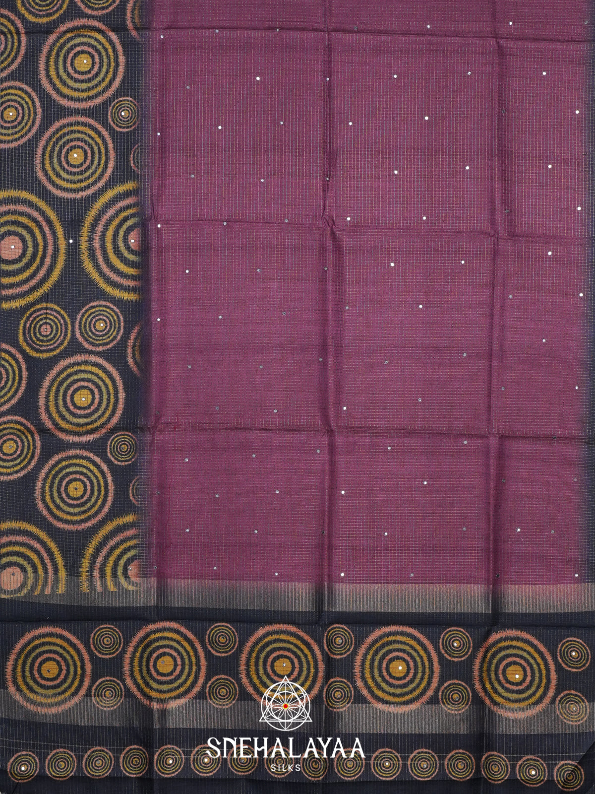 Wine Tussar Saree