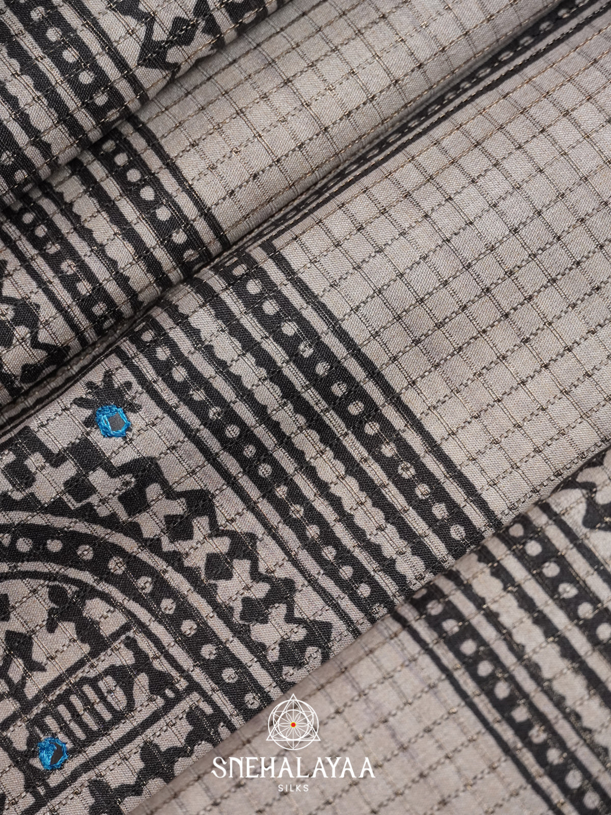 Off White Tussar Saree