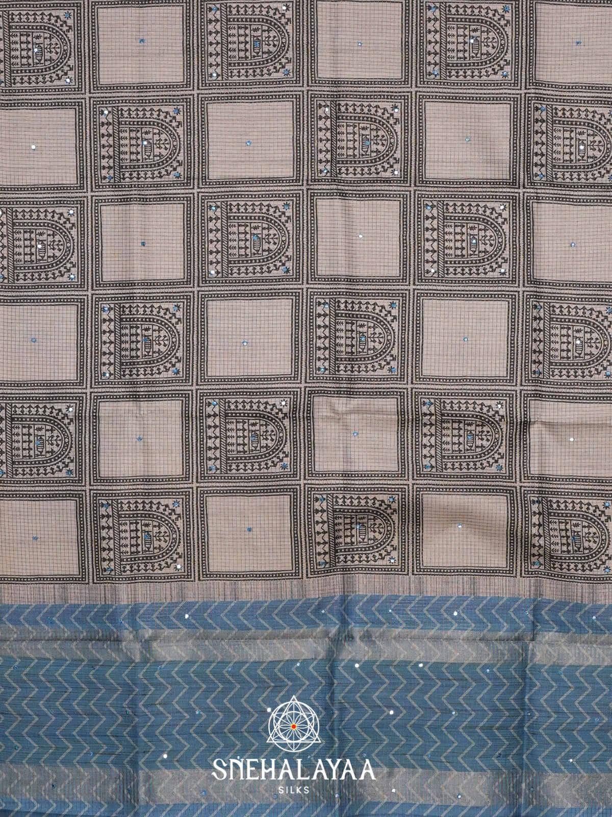 Off White Tussar Saree
