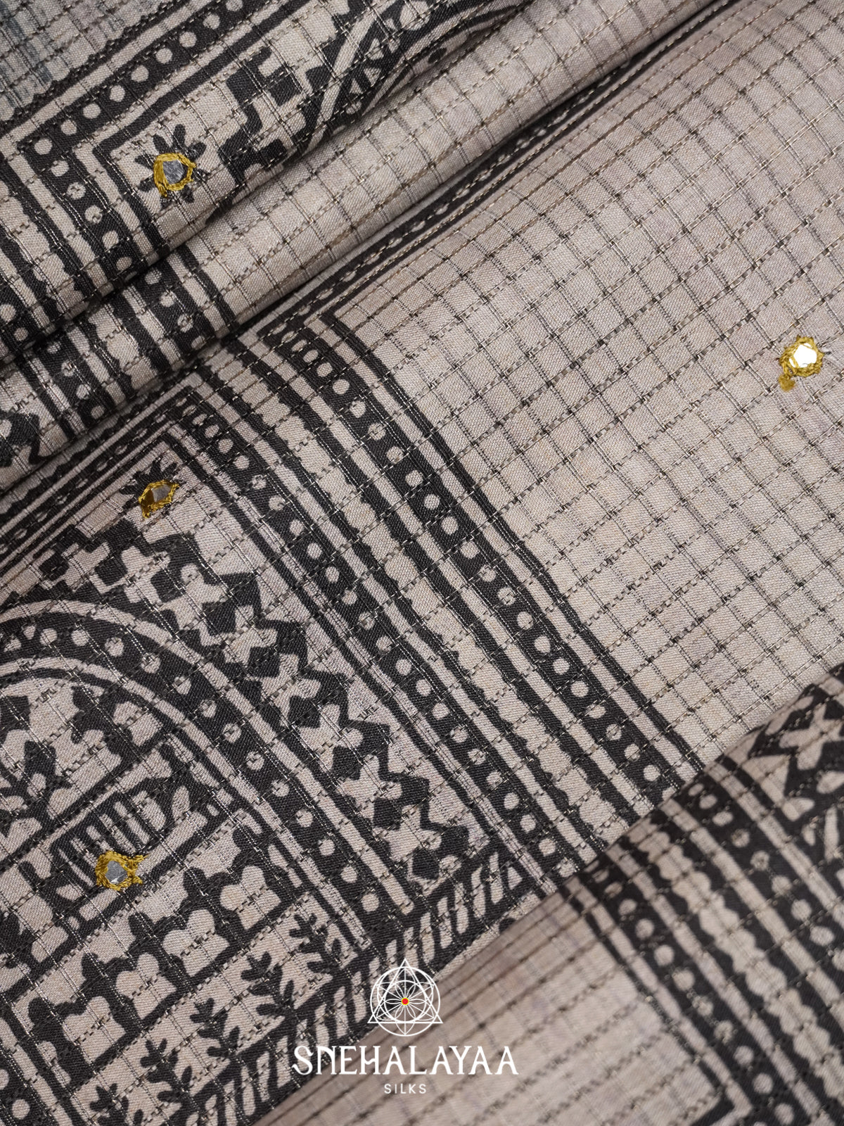 Off White Tussar Saree