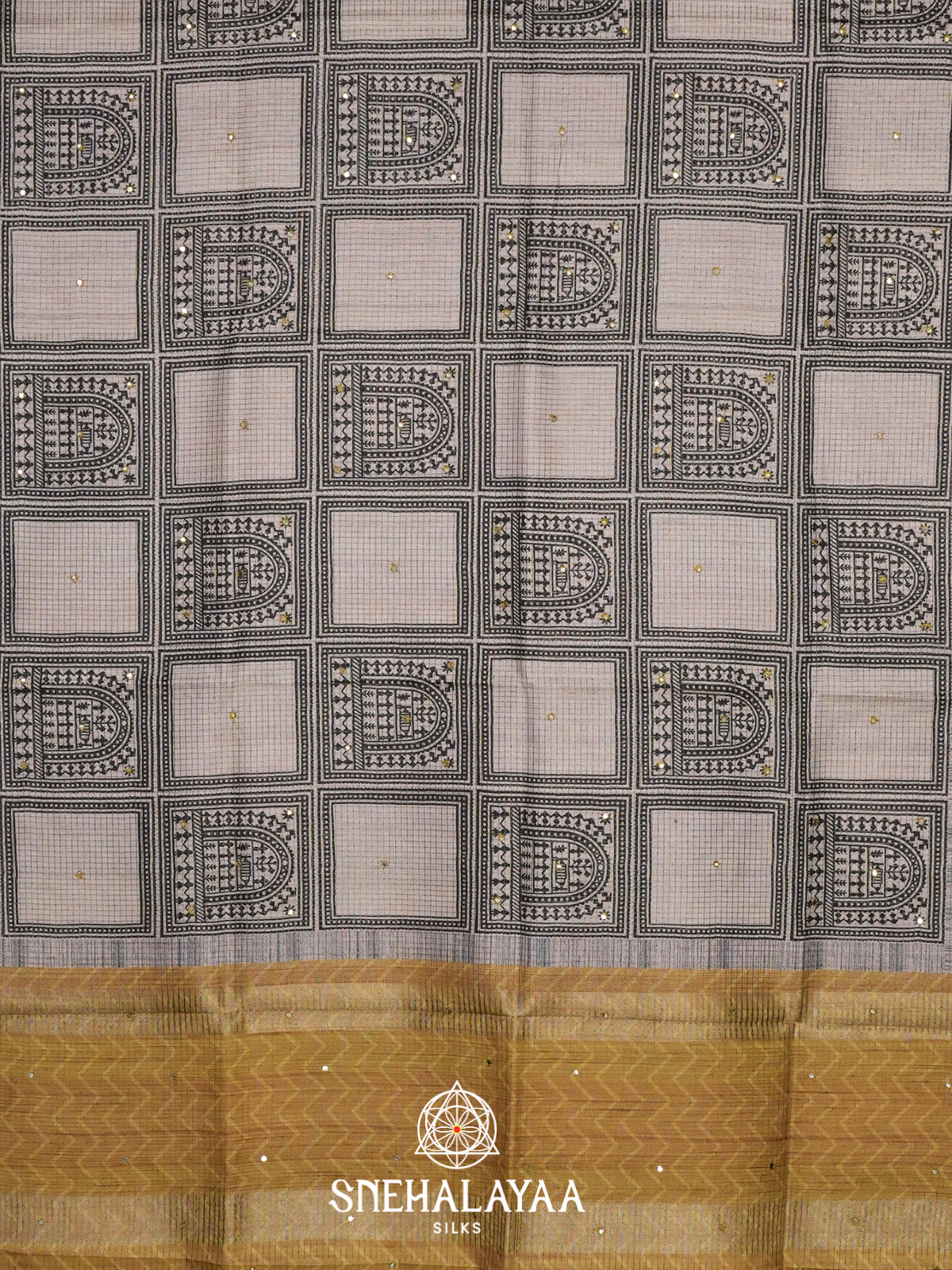 Off White Tussar Saree