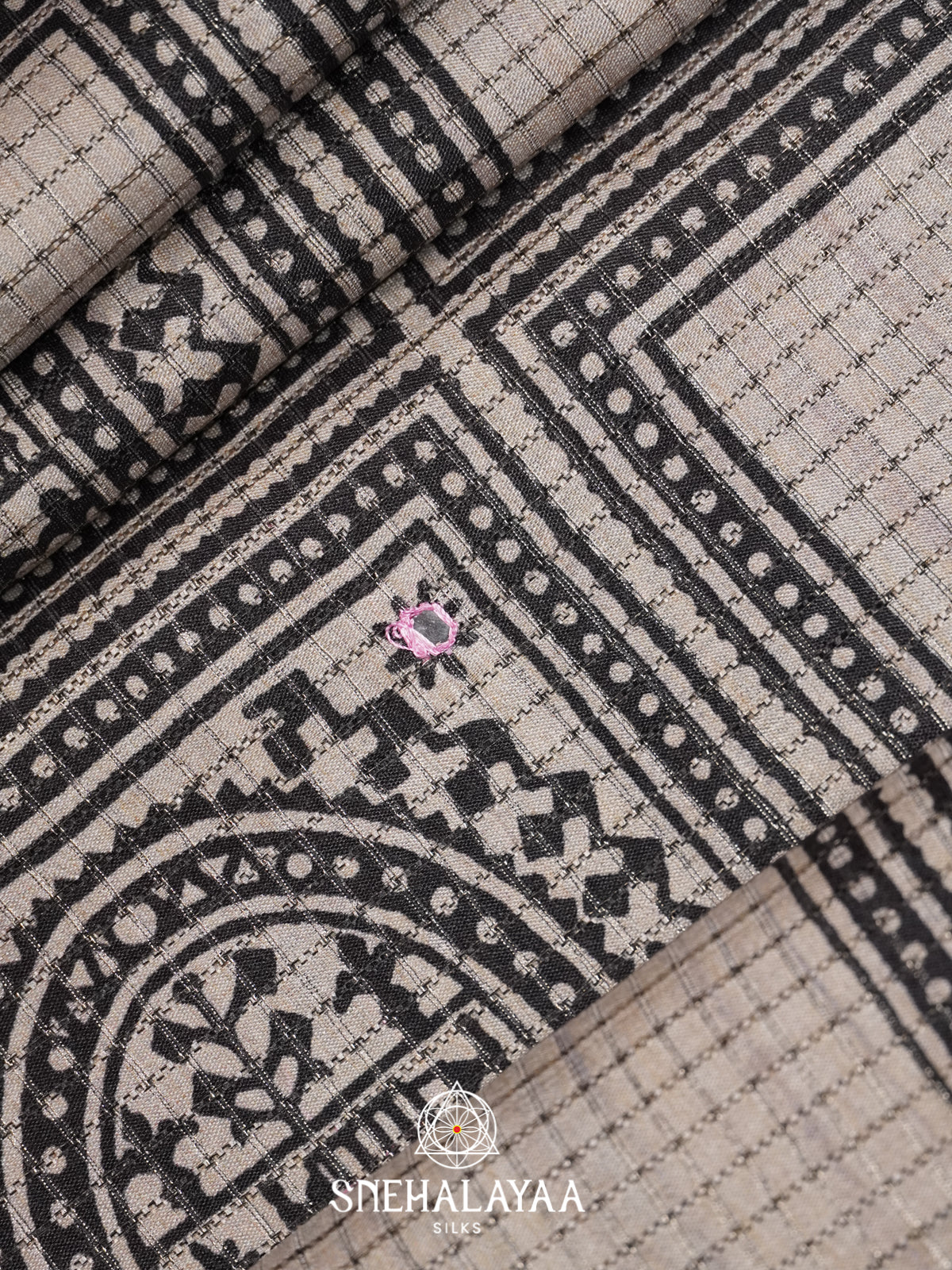 Off White Tussar Saree