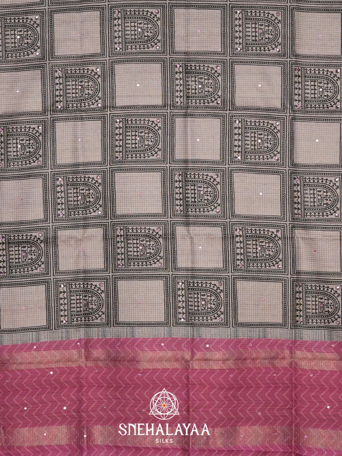 Off White Tussar Saree